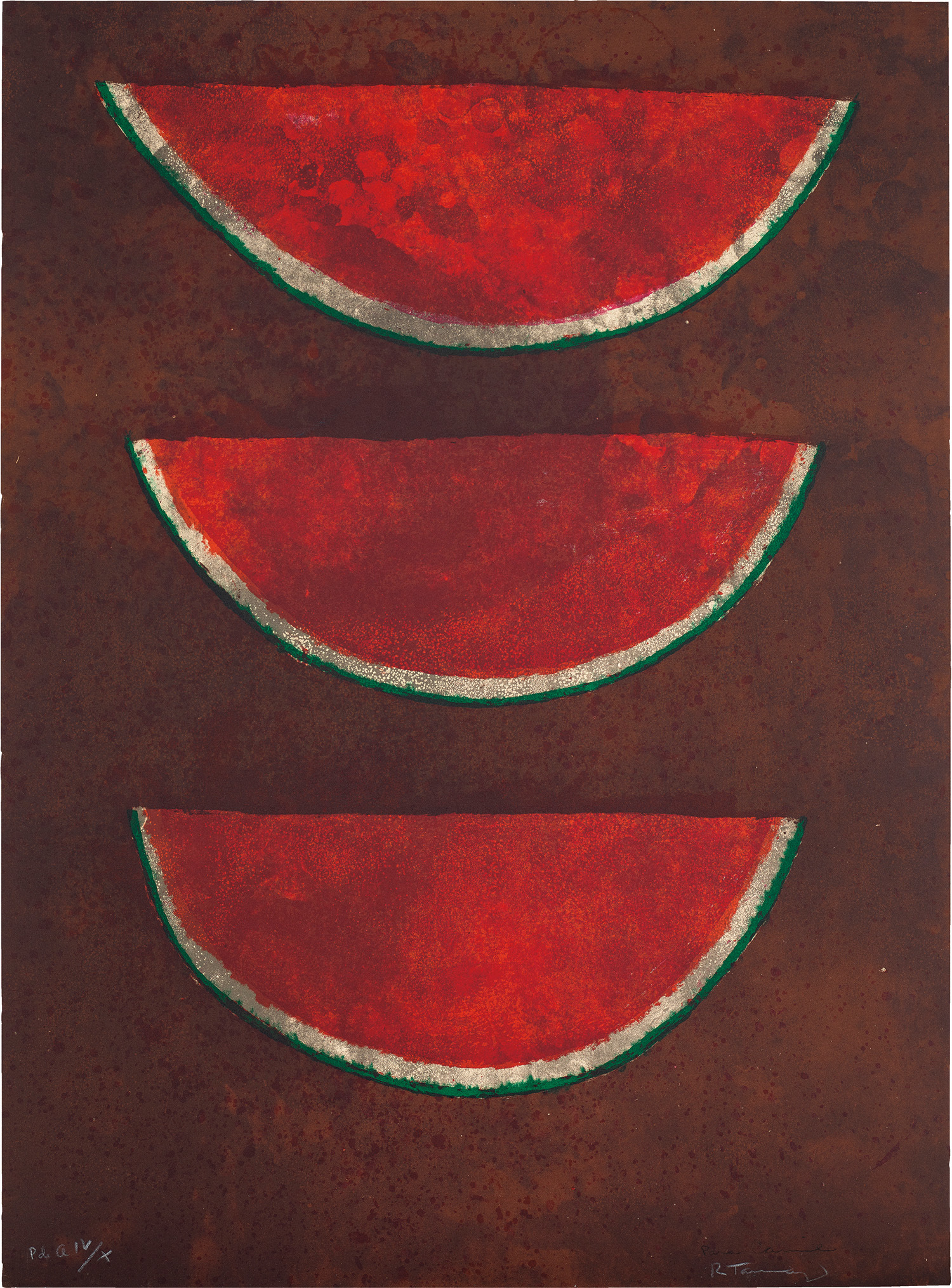 Rufino Tamayo — Sandías (Watermelons), from Rufino Tamayo 15 Lithografías (15 Lithographs)