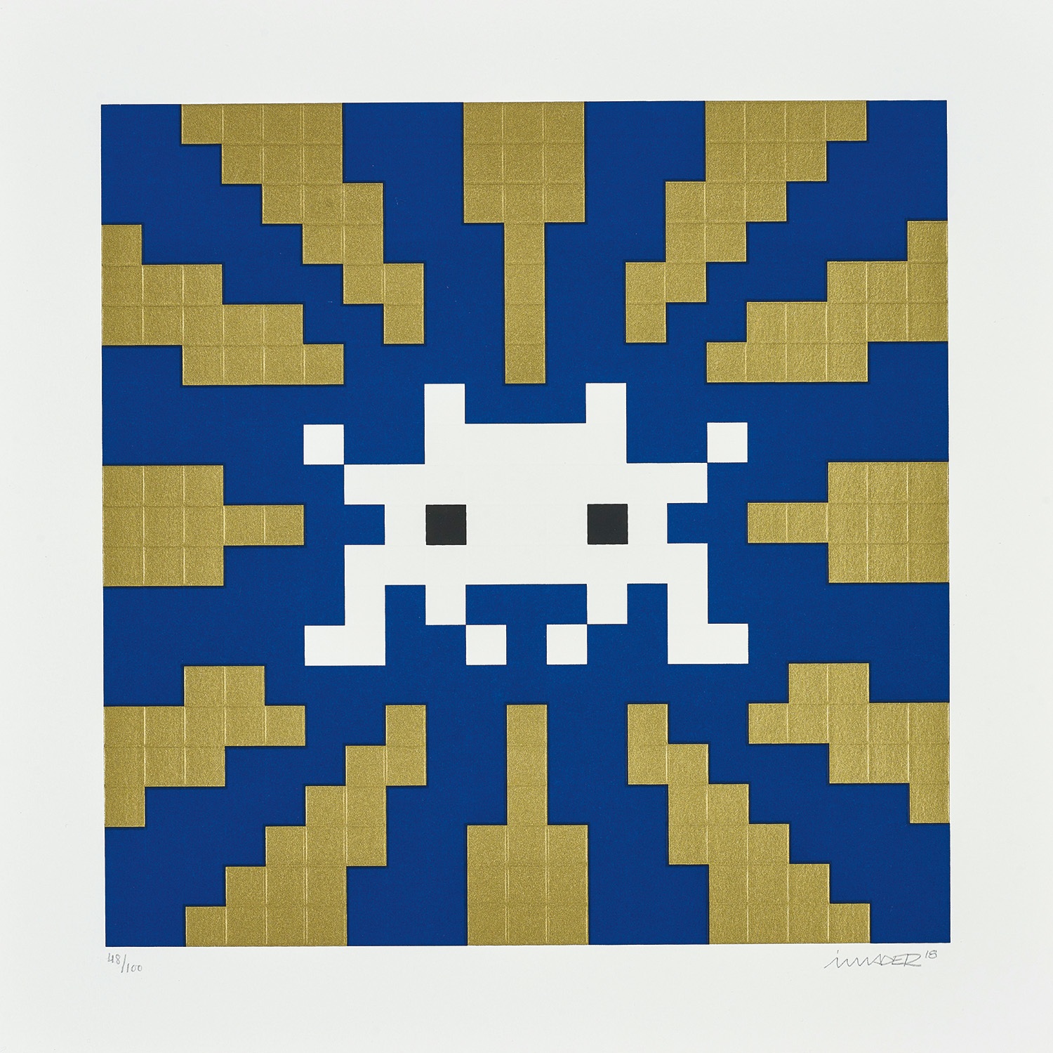 Invader — Sunset (Gold and Blue)