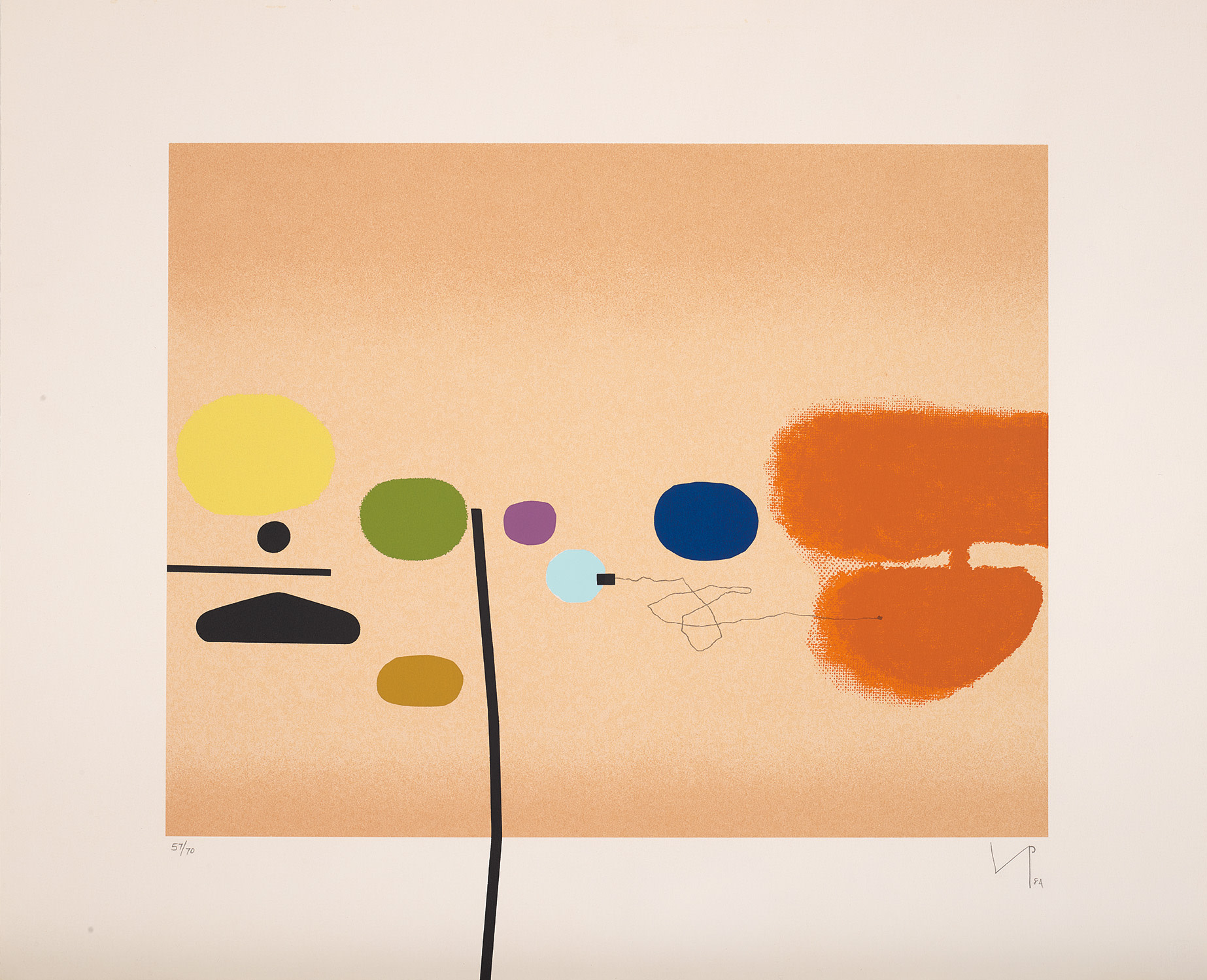 Victor Pasmore — Composite Image: Orange and Indigo