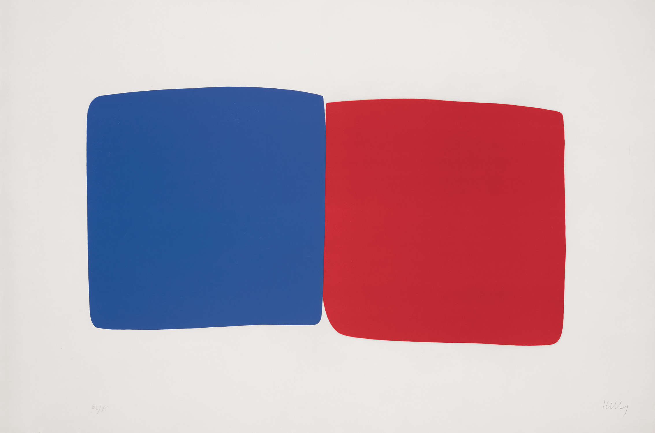 Ellsworth Kelly — Dark Blue and Red, from Suite of Twenty-Seven Color Lithographs