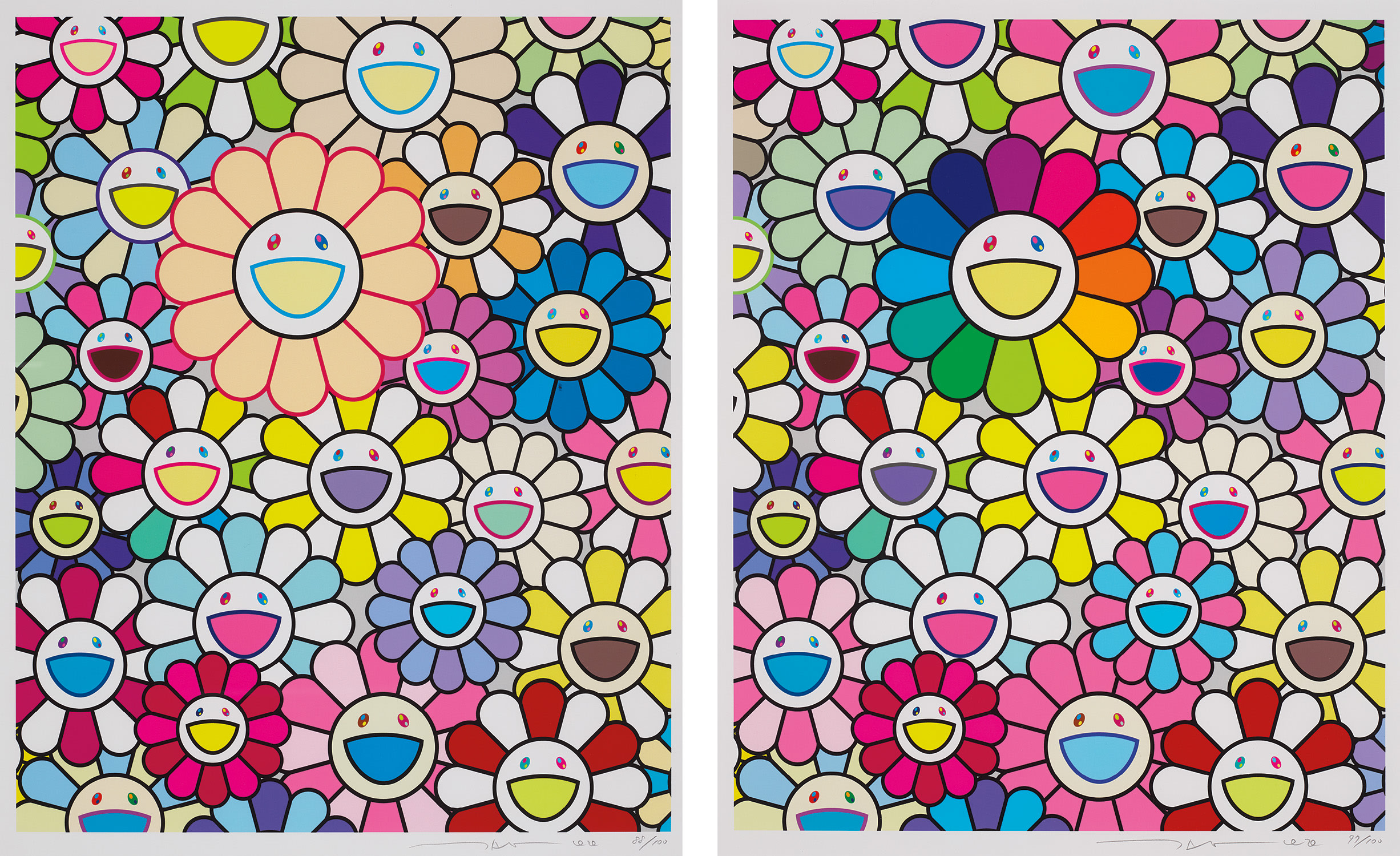 Takashi Murakami — Field of Flowers; and Flowers of Hope