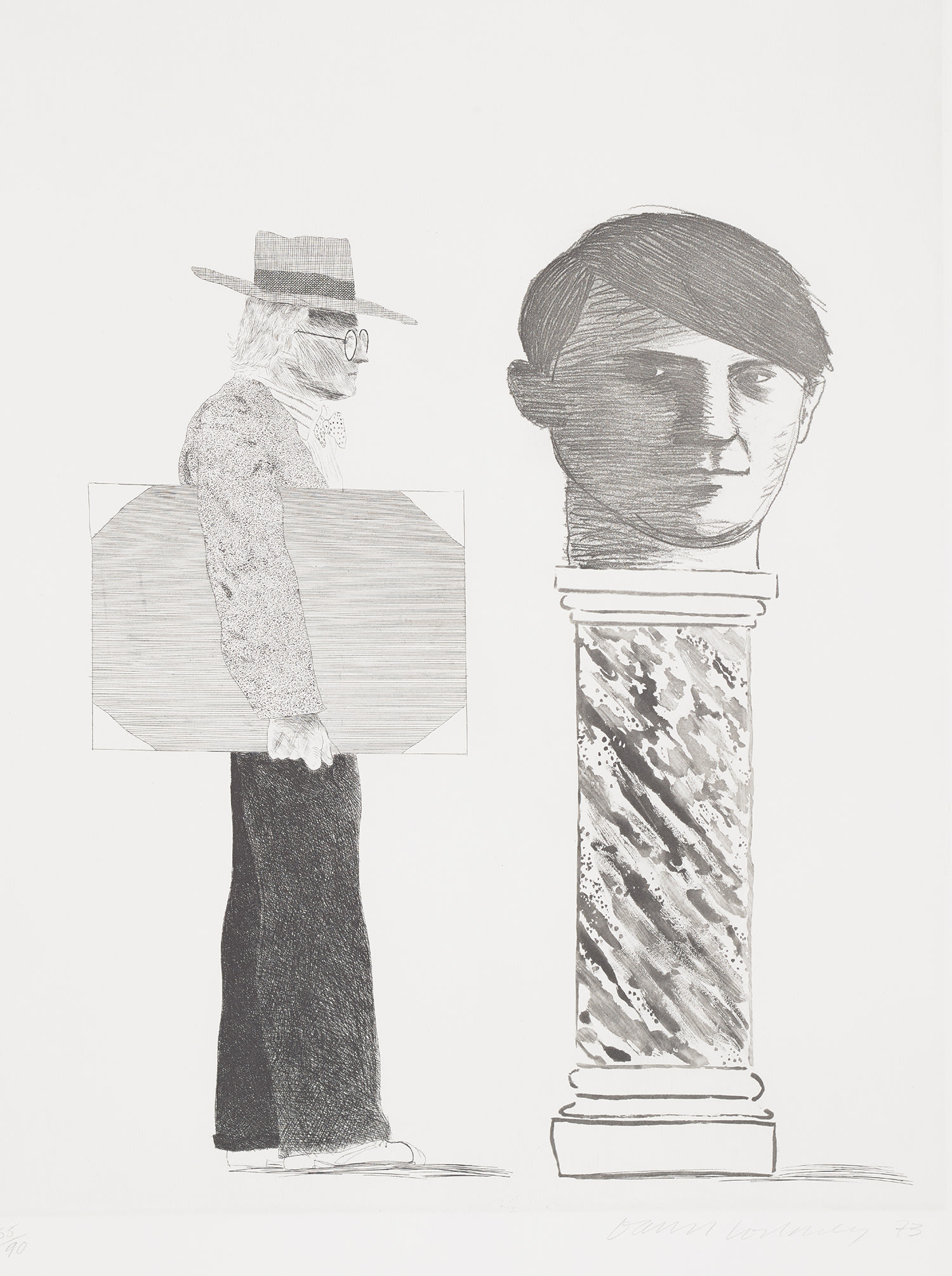 David Hockney — The Student, from Hommage à Picasso (S.A.C. 153, M.C.A.T. 143)