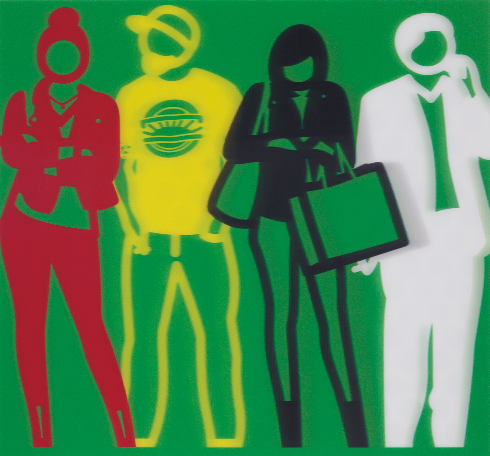 Julian Opie — Red Yellow Black White, from Standing People