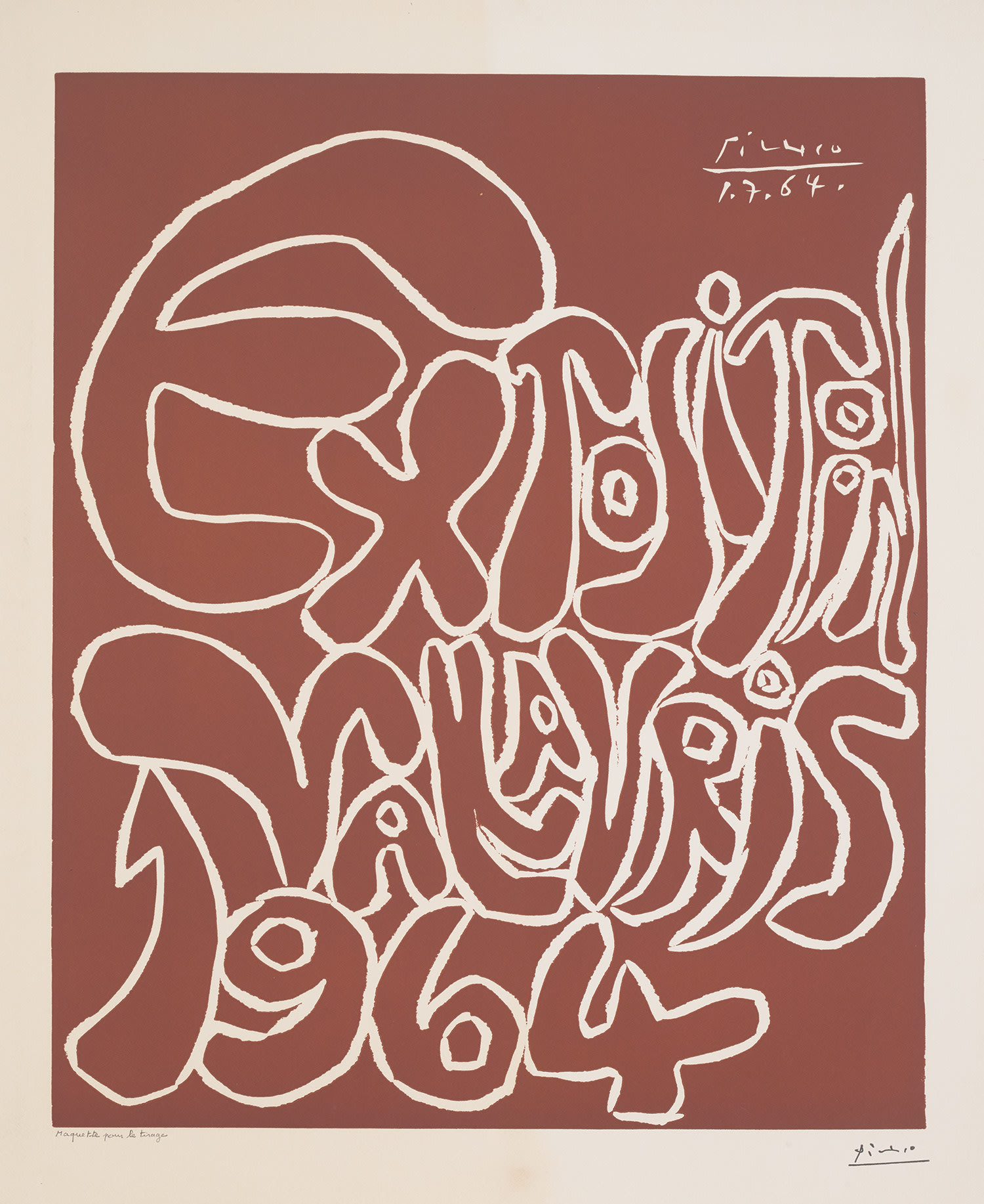 Pablo Picasso — Exposition Vallauris (Vallauris Exhibition) (Bl. 1301, Ba. 1354, C. 53)