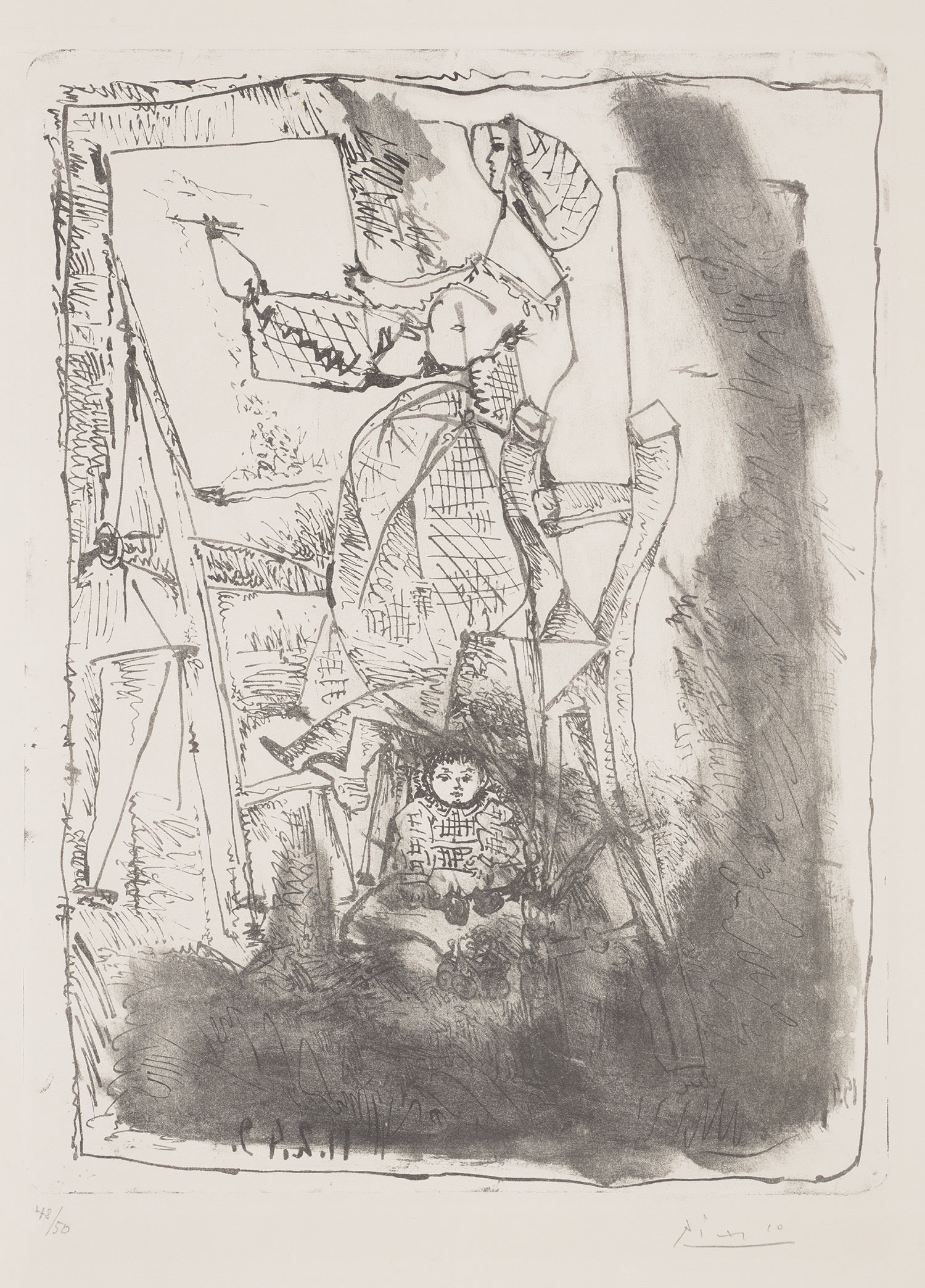 Pablo Picasso — La Jeune artiste (The Young Artist) (Bl. 609, M. 150)