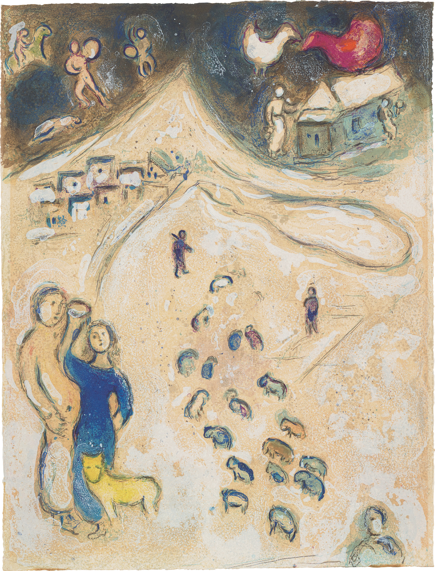 Marc Chagall — L’Hiver (Winter), from Daphnis et Chloé (Daphnis and Chloe) (M. 333, C. 46)