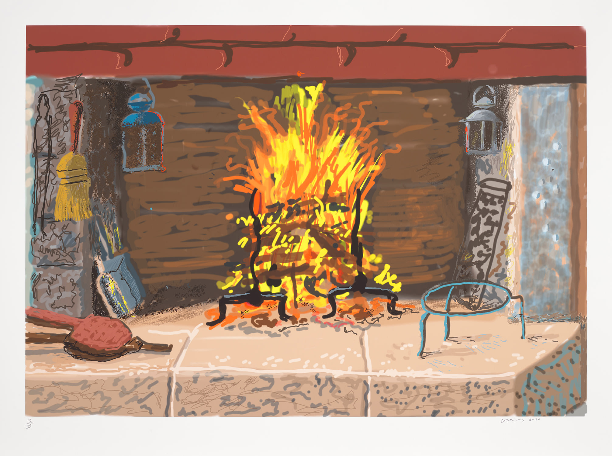 David Hockney — A Bigger Fire, from My Normandy