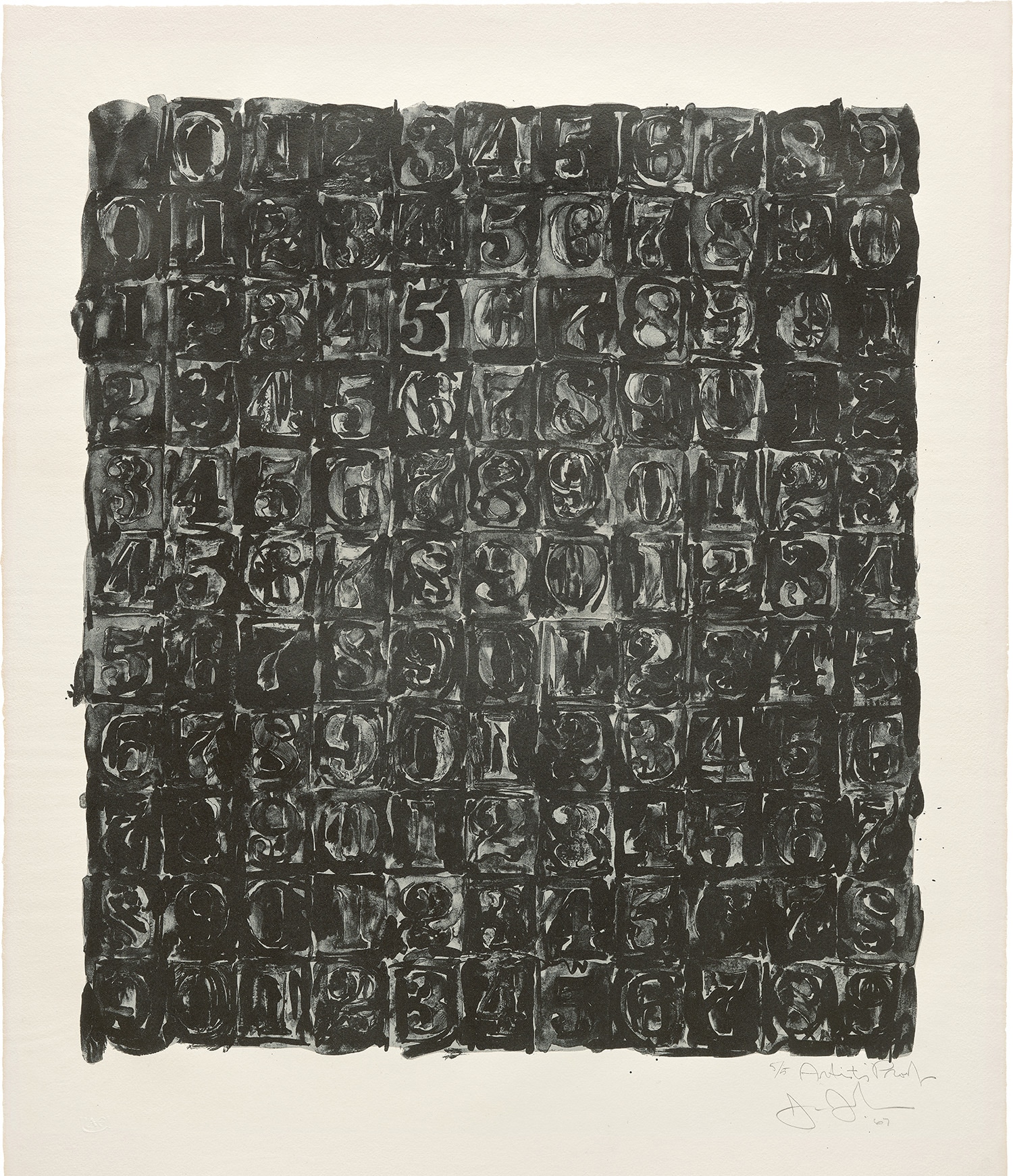 Jasper Johns — Numbers (U.L.A.E 33)