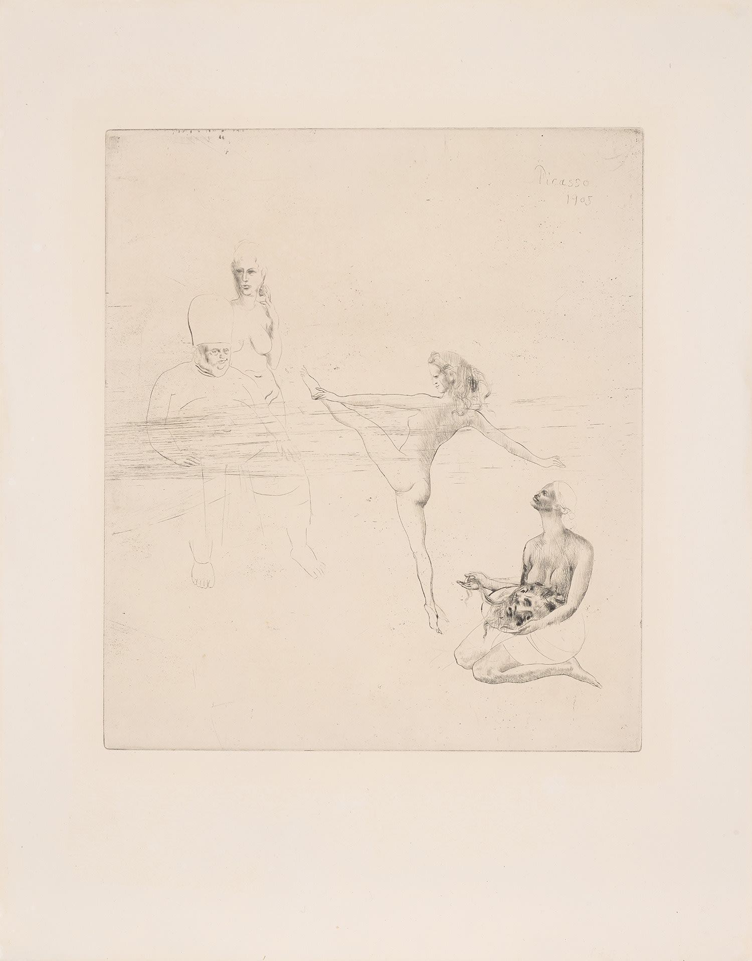 Pablo Picasso — Salomé, from La Suite des Saltimbanques (The Saltimbanques Suite) (Bl. 14, Ba. 17)