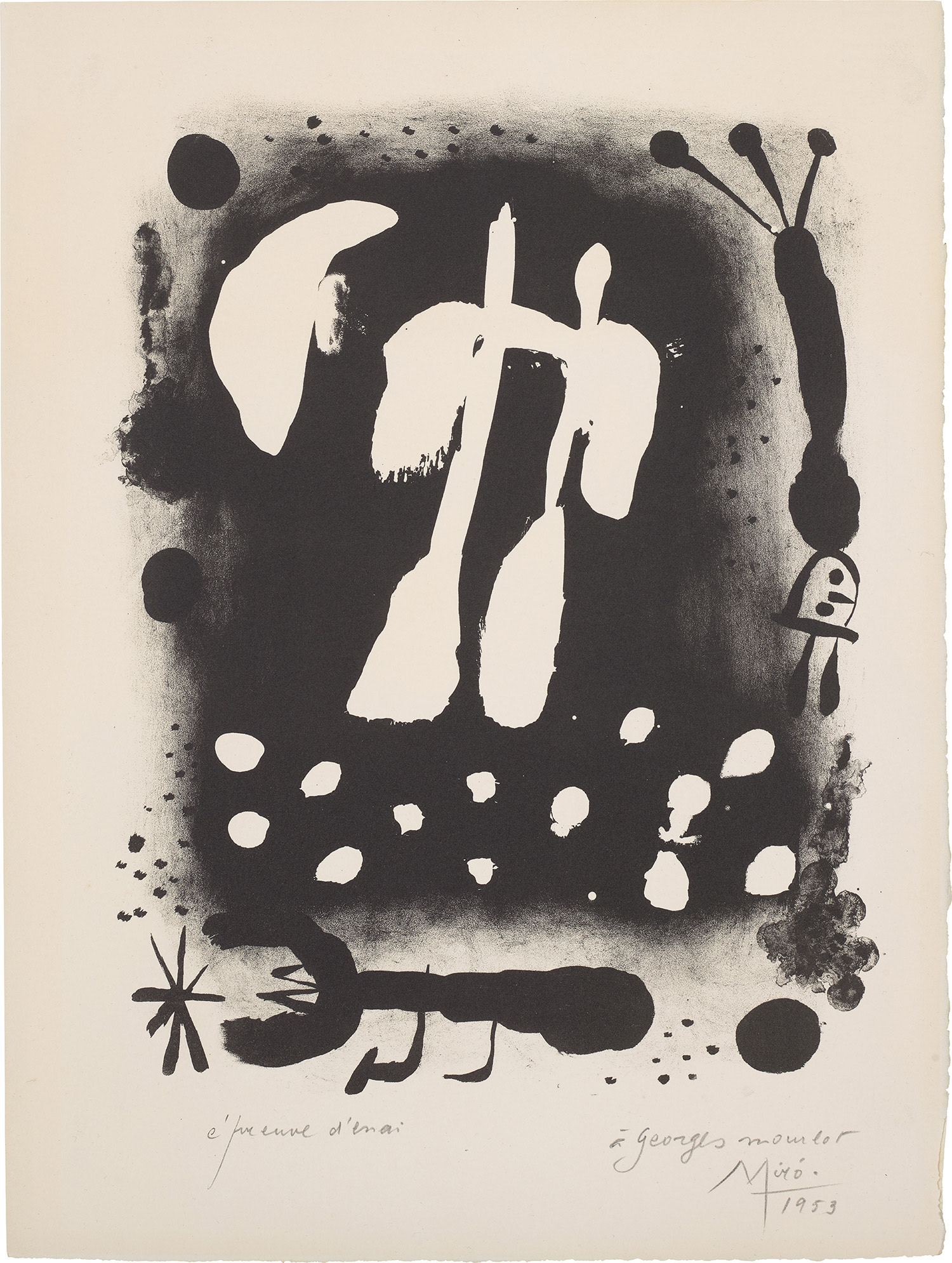 Joan Miró — Miró Peintures récentes (Miró Recent Paintings): one plate (C. 28)