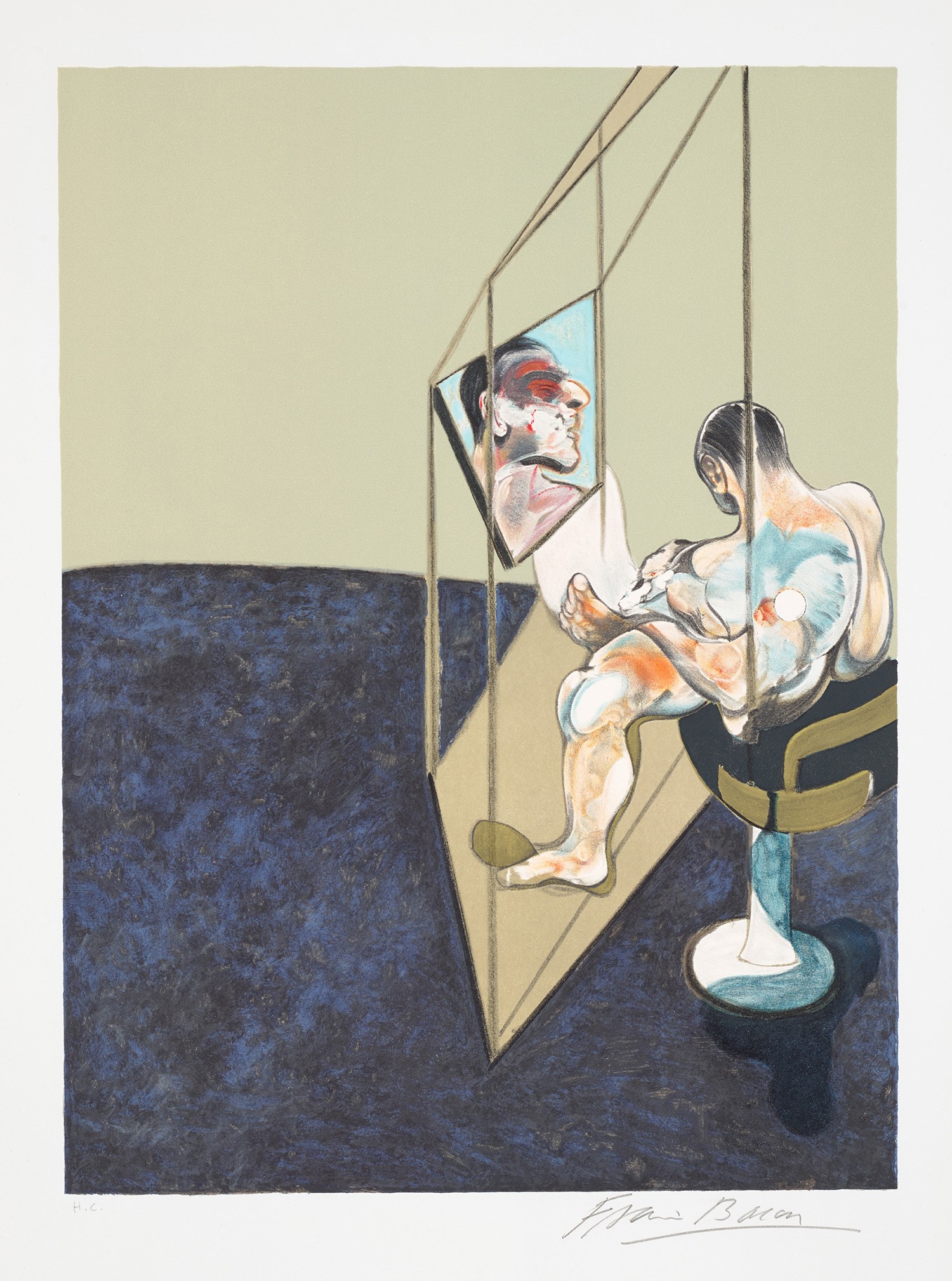 Francis Bacon — Trois études de dos d'homme (after, Three Studies of the Male Back 1970): right panel (S. 21, T. 21)