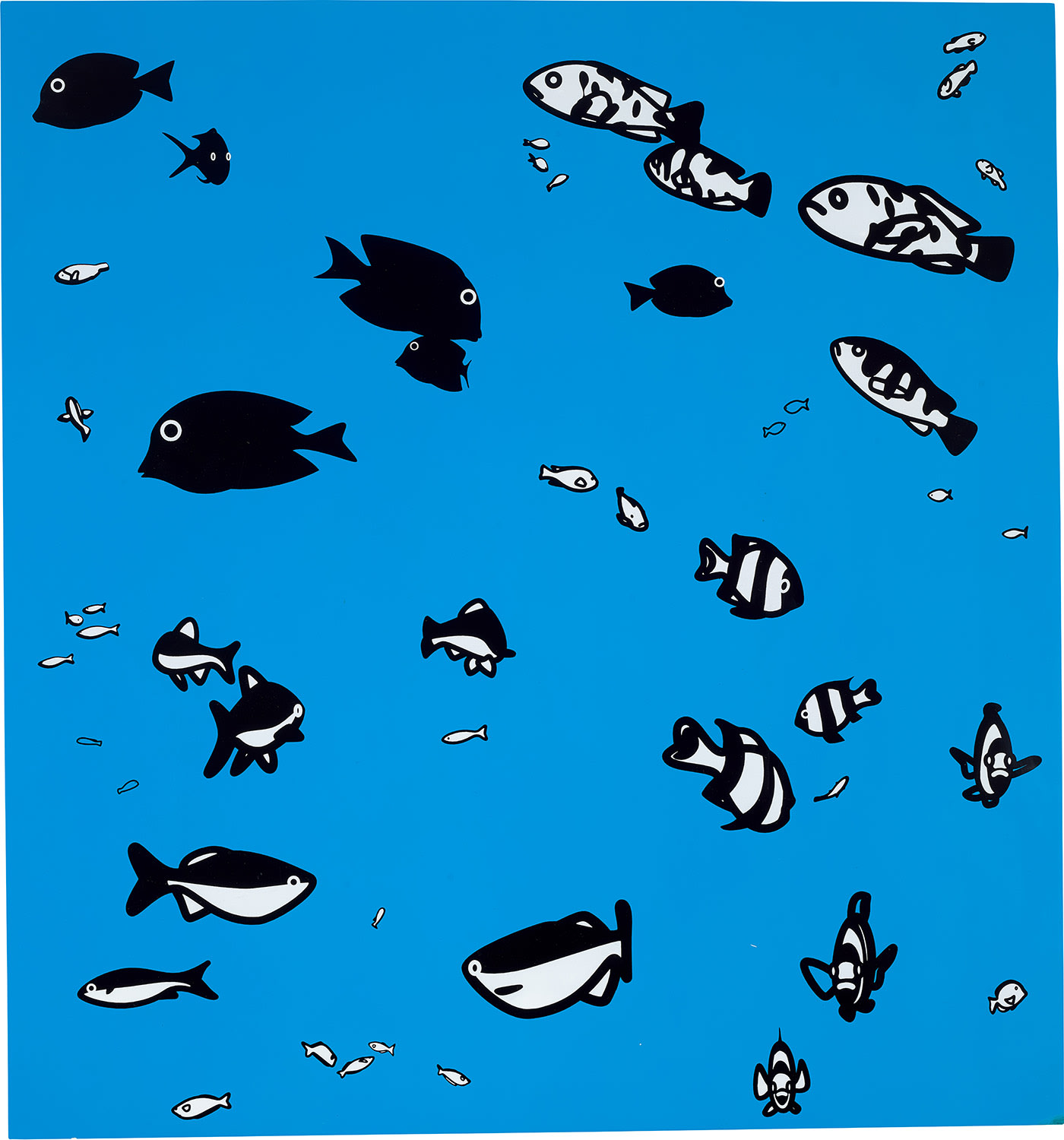 Julian Opie — We Swam Amongst The Fishes (C. 41)