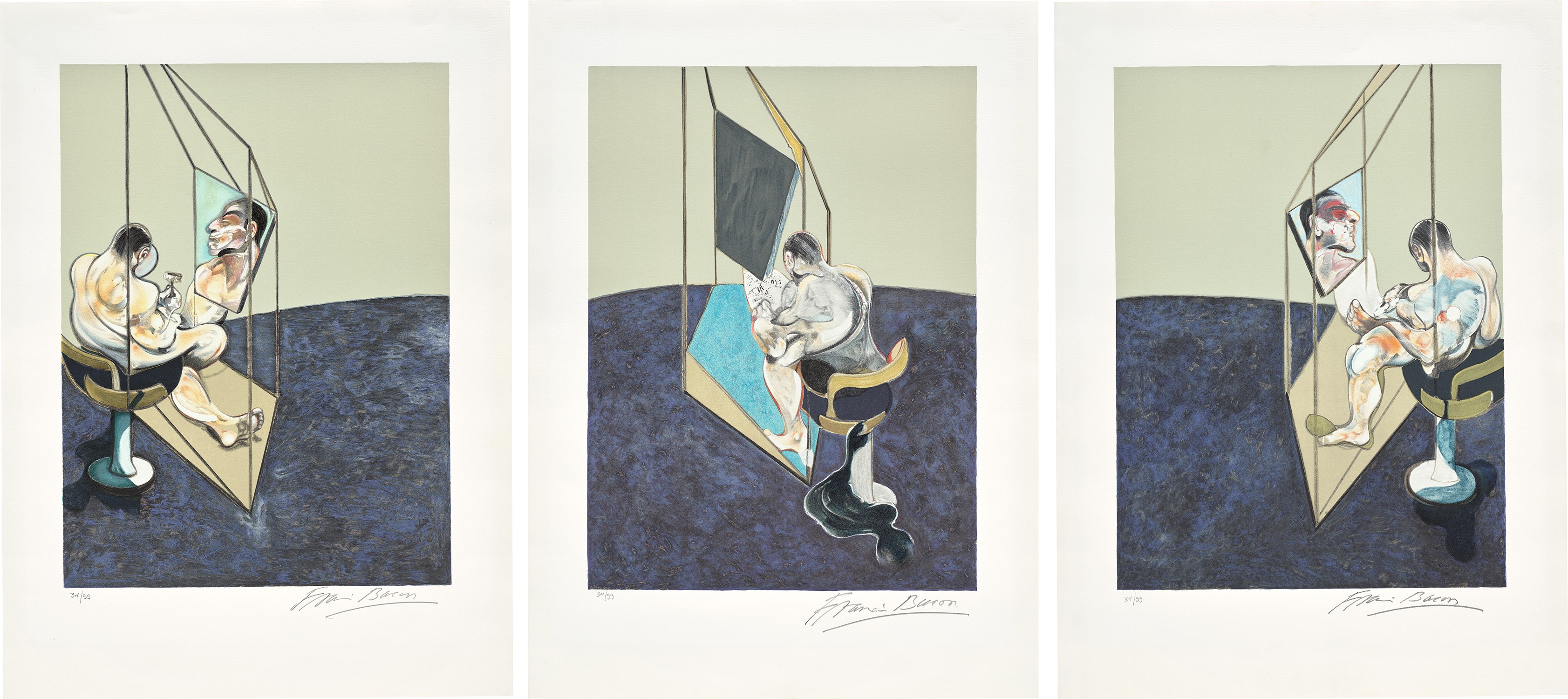 Francis Bacon — Trois études de dos d'homme (after, Three Studies of the Male Back 1970) (S. 21, T. 21)