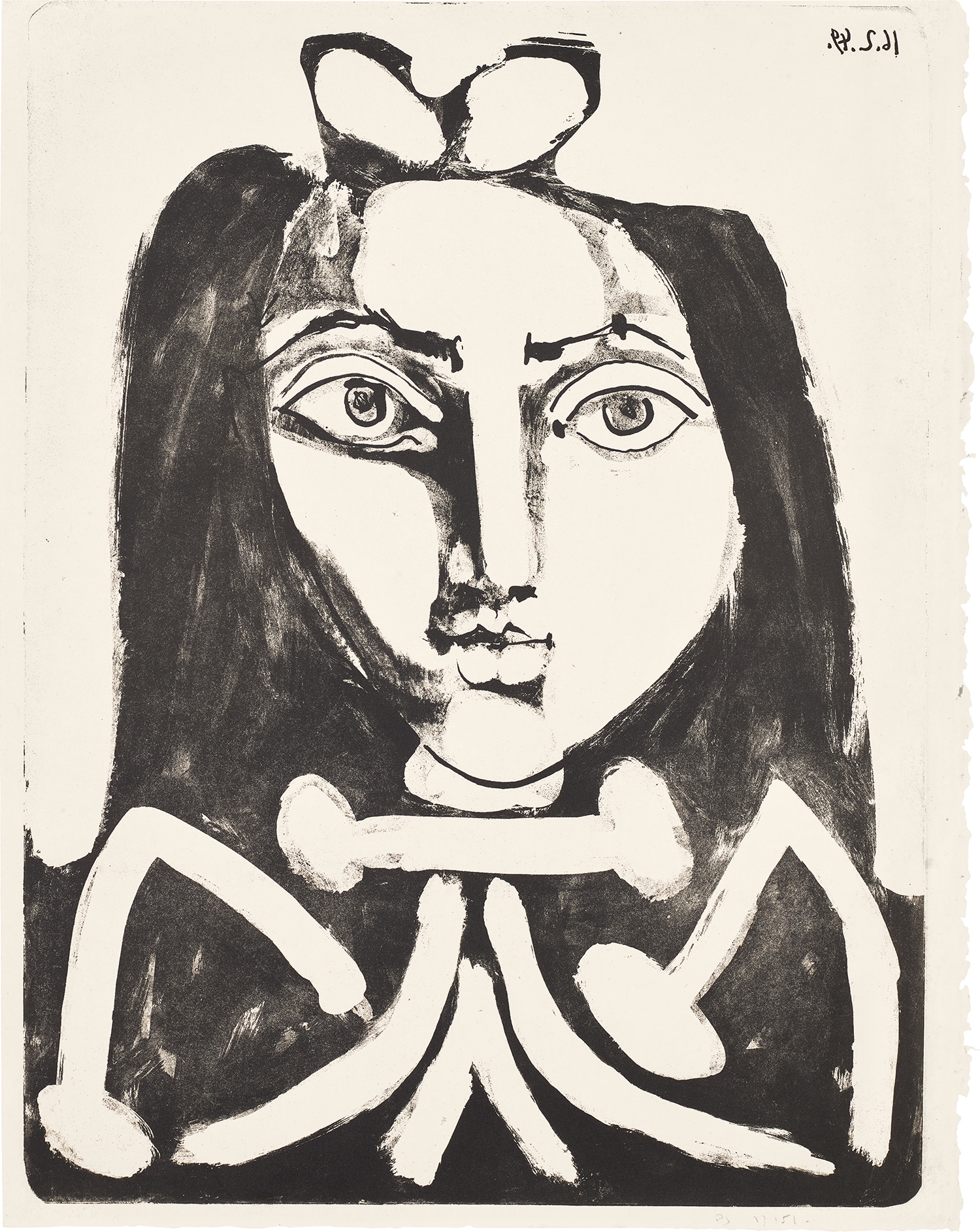 Pablo Picasso — Portrait de jeune fille (Portrait of a Young Girl) (M. 151, R. 453)