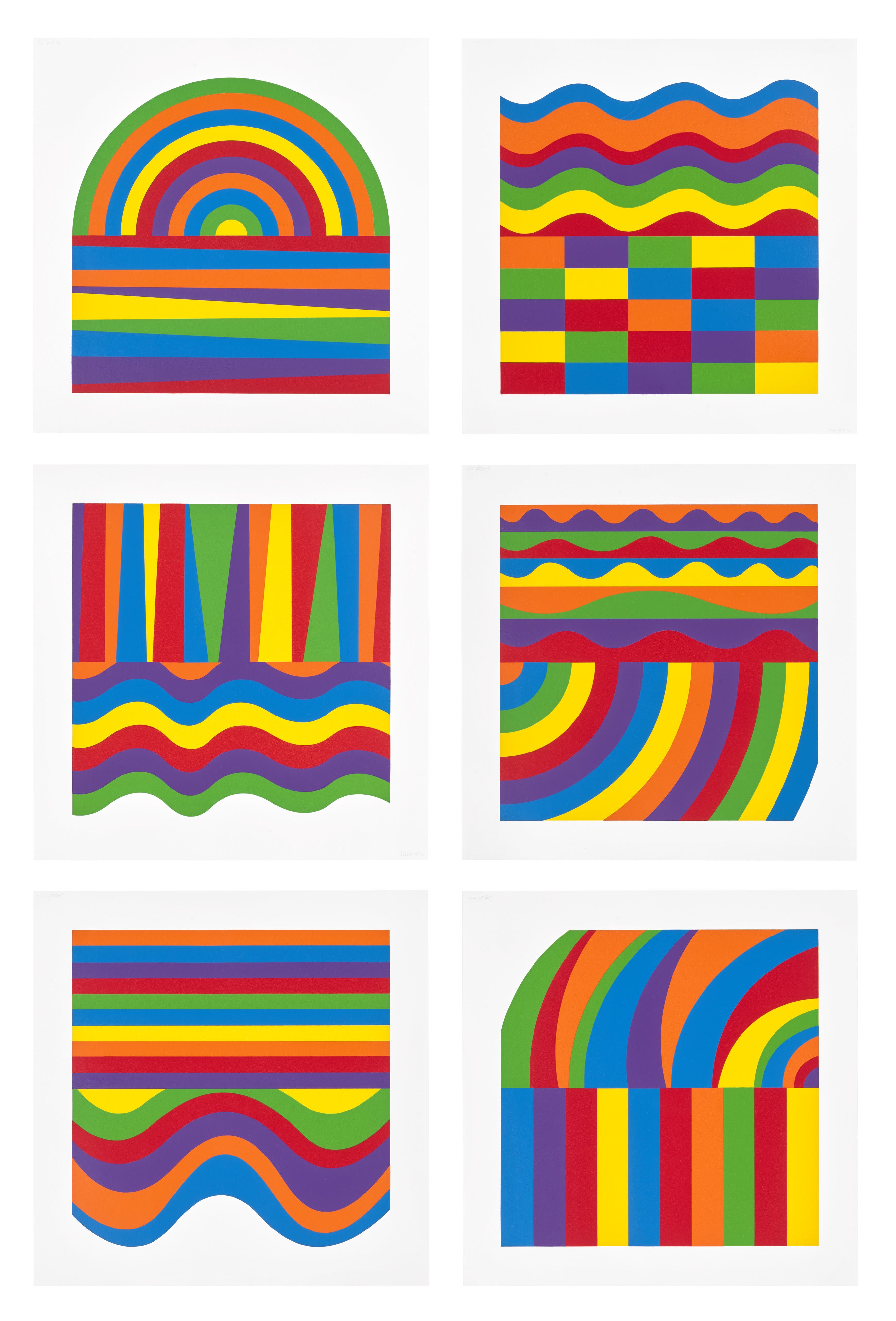 Sol LeWitt — Arcs and Bands in Color (K. 1999.11)