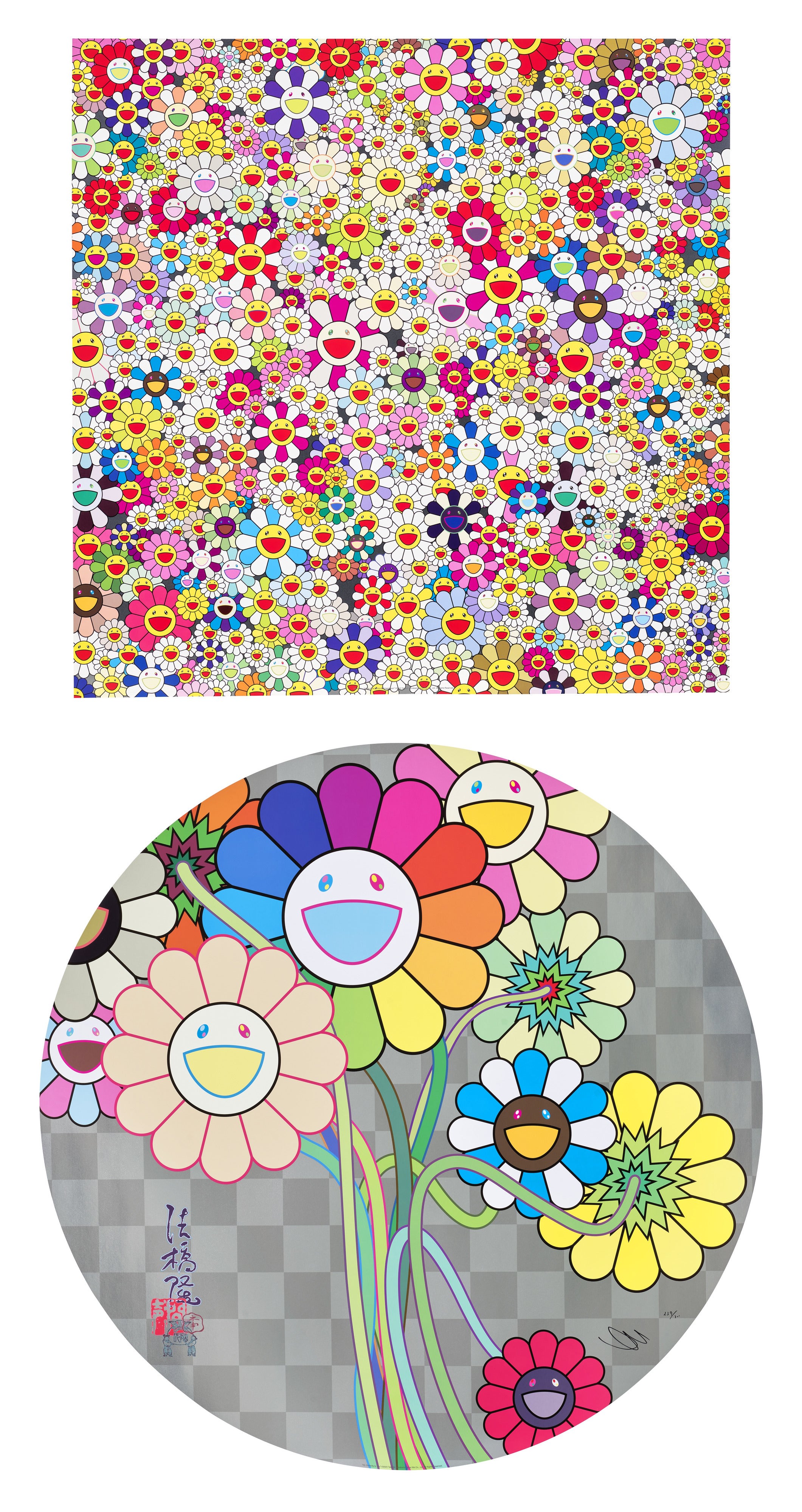 Takashi Murakami — Open Your Hands Wide, Embrace Happiness!; and My Sincerity To You