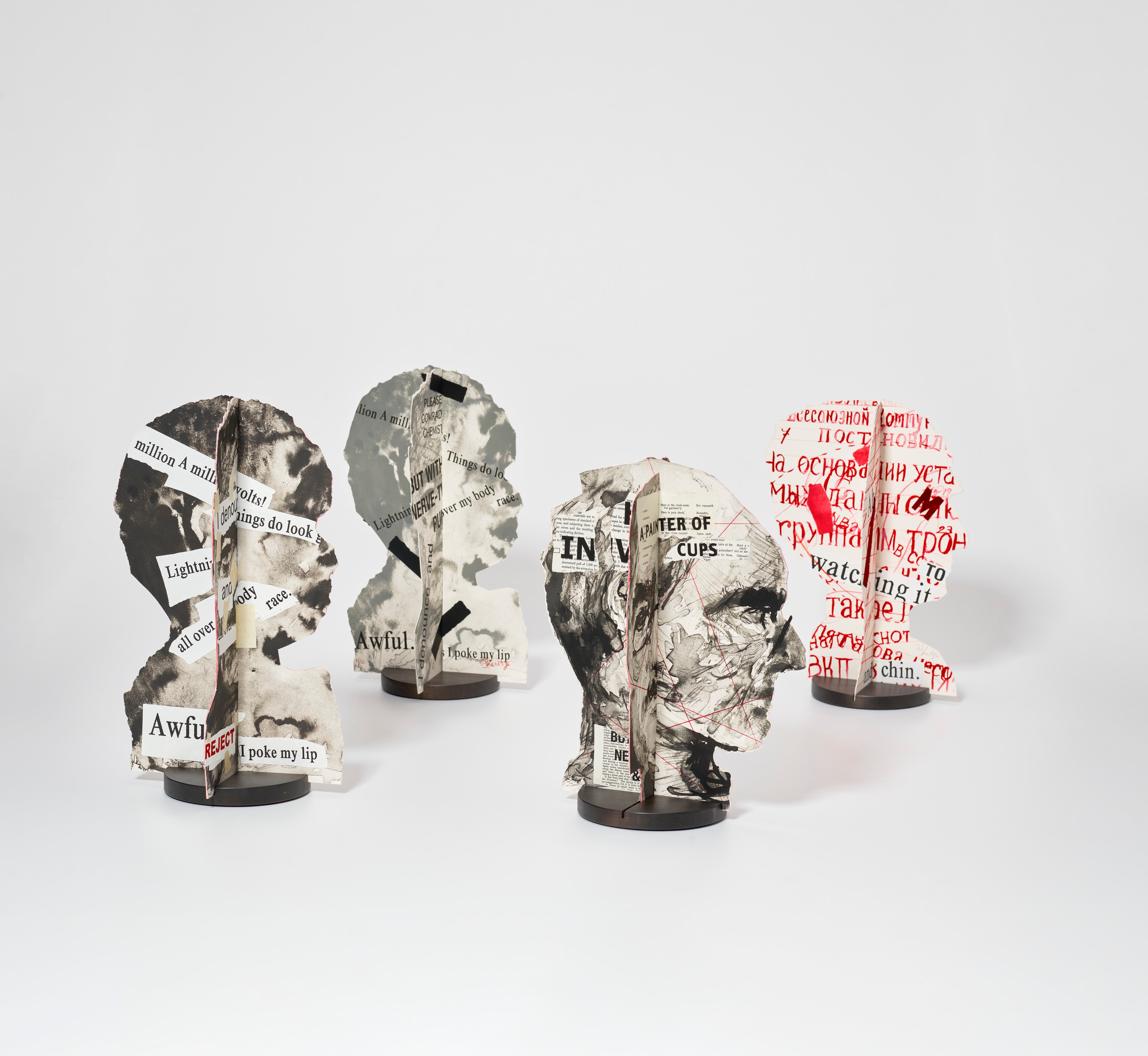 William Kentridge — Four Paper Heads
