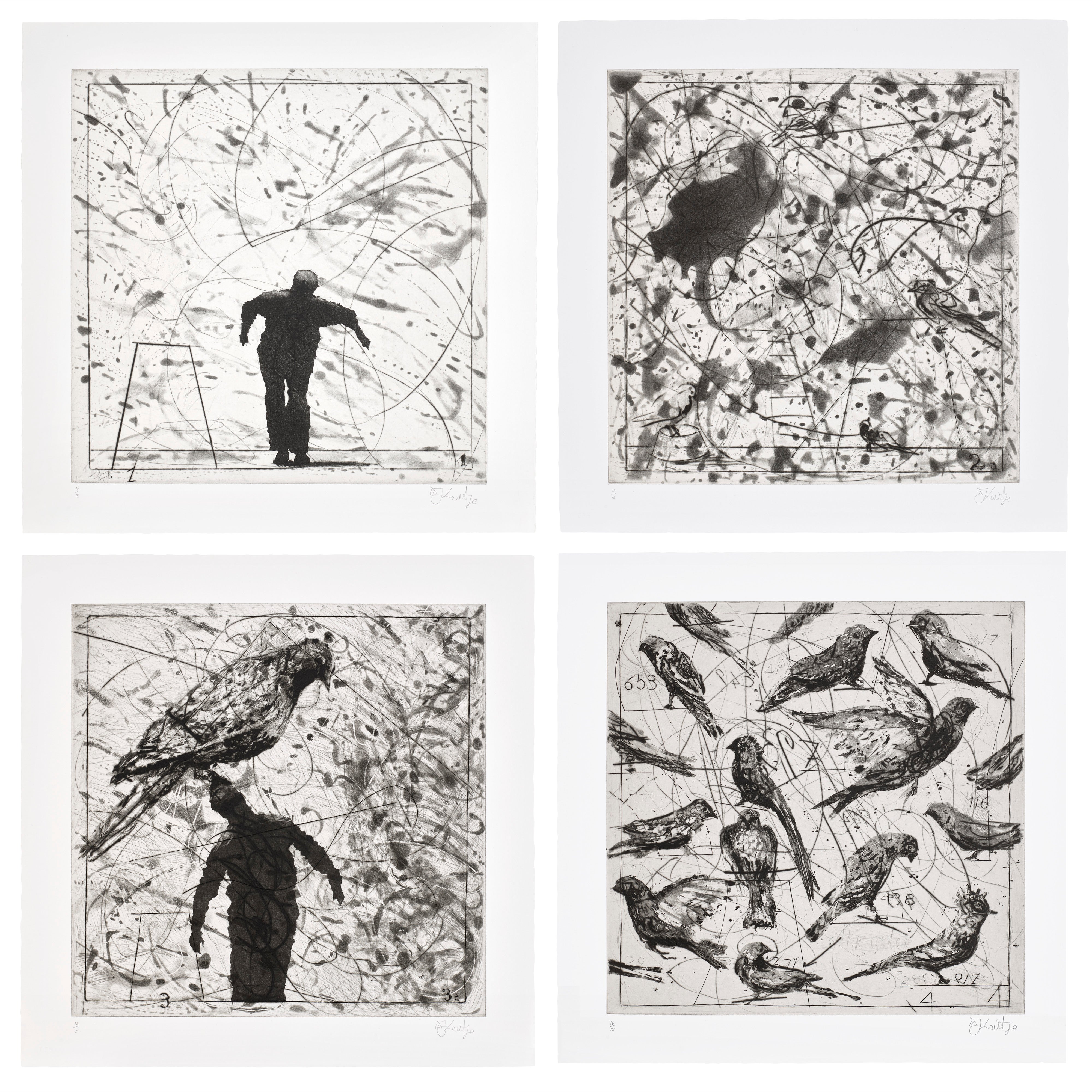 William Kentridge — Bird Catching: four plates