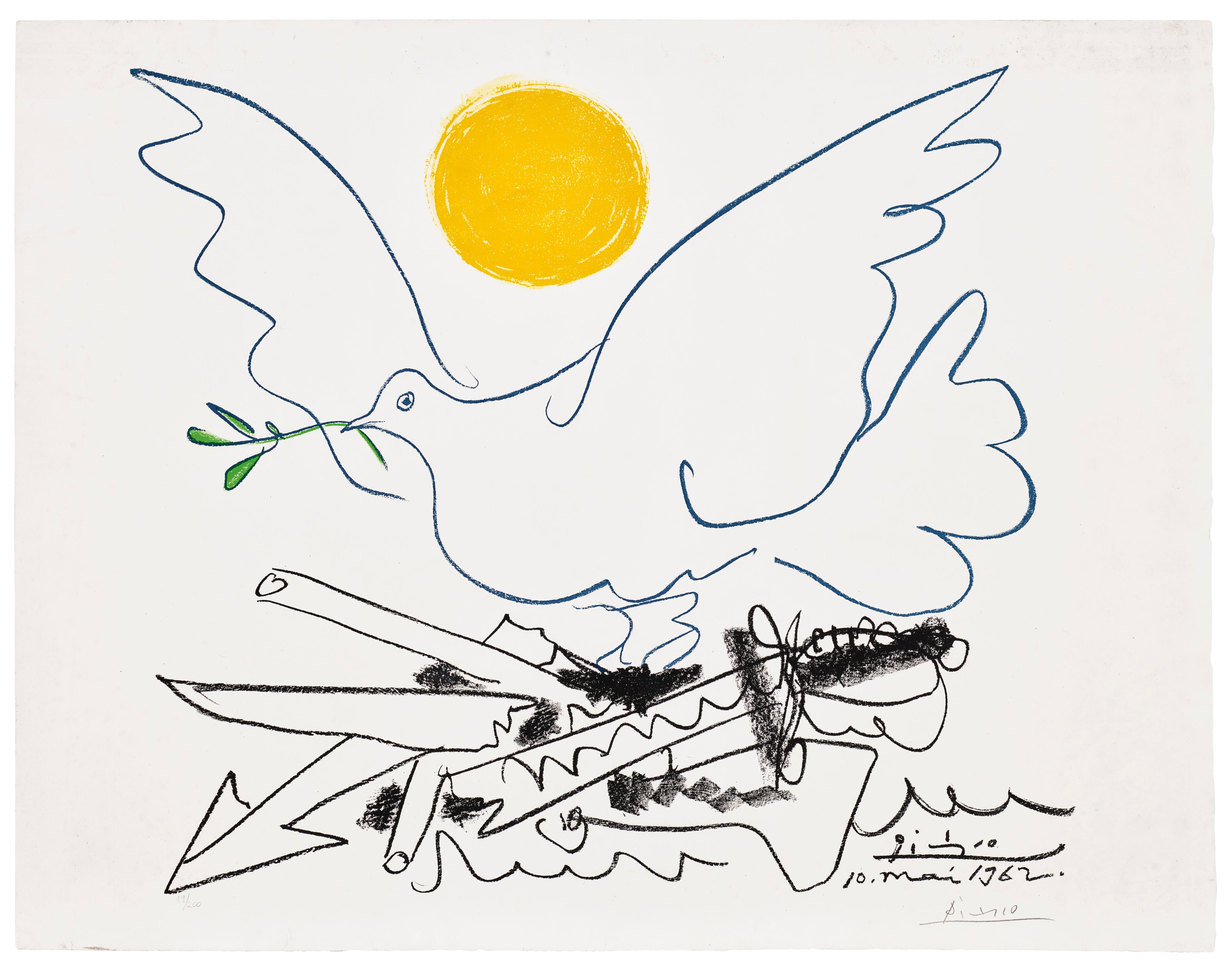 Pablo Picasso — Colombe au soleil (Dove in the Sun) (see Cz. 174)