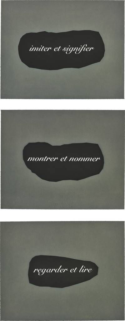 L'Essence de la rhétorique est dans l'allégorie IV (The Essence of Rhetoric is in Allegory IV), from Sequences