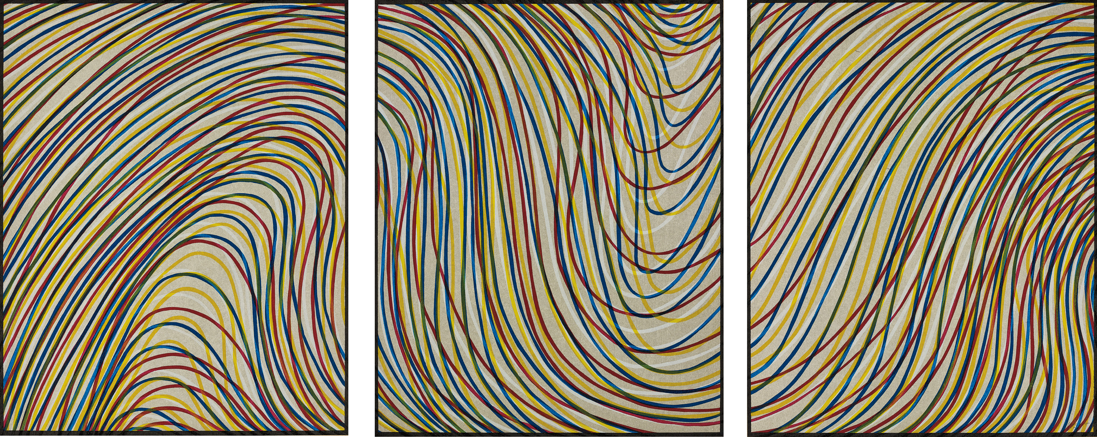 Sol LeWitt — Wavy Lines on Gray, from Sequences