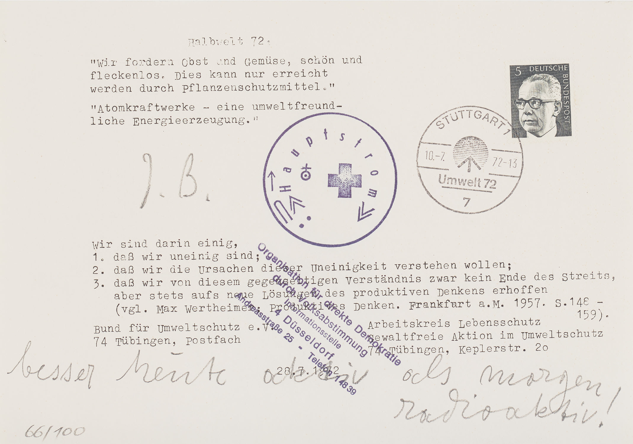 Joseph Beuys — Besser heute aktiv (Better Active Today) (S. 60)