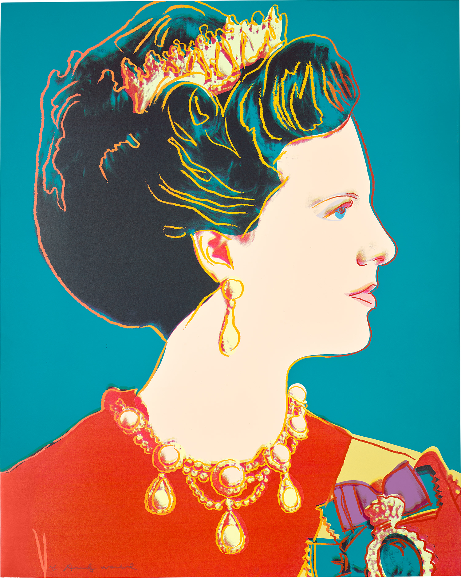 Andy Warhol — Queen Margrethe II of Denmark, from Reigning Queens (F. & S. 343)