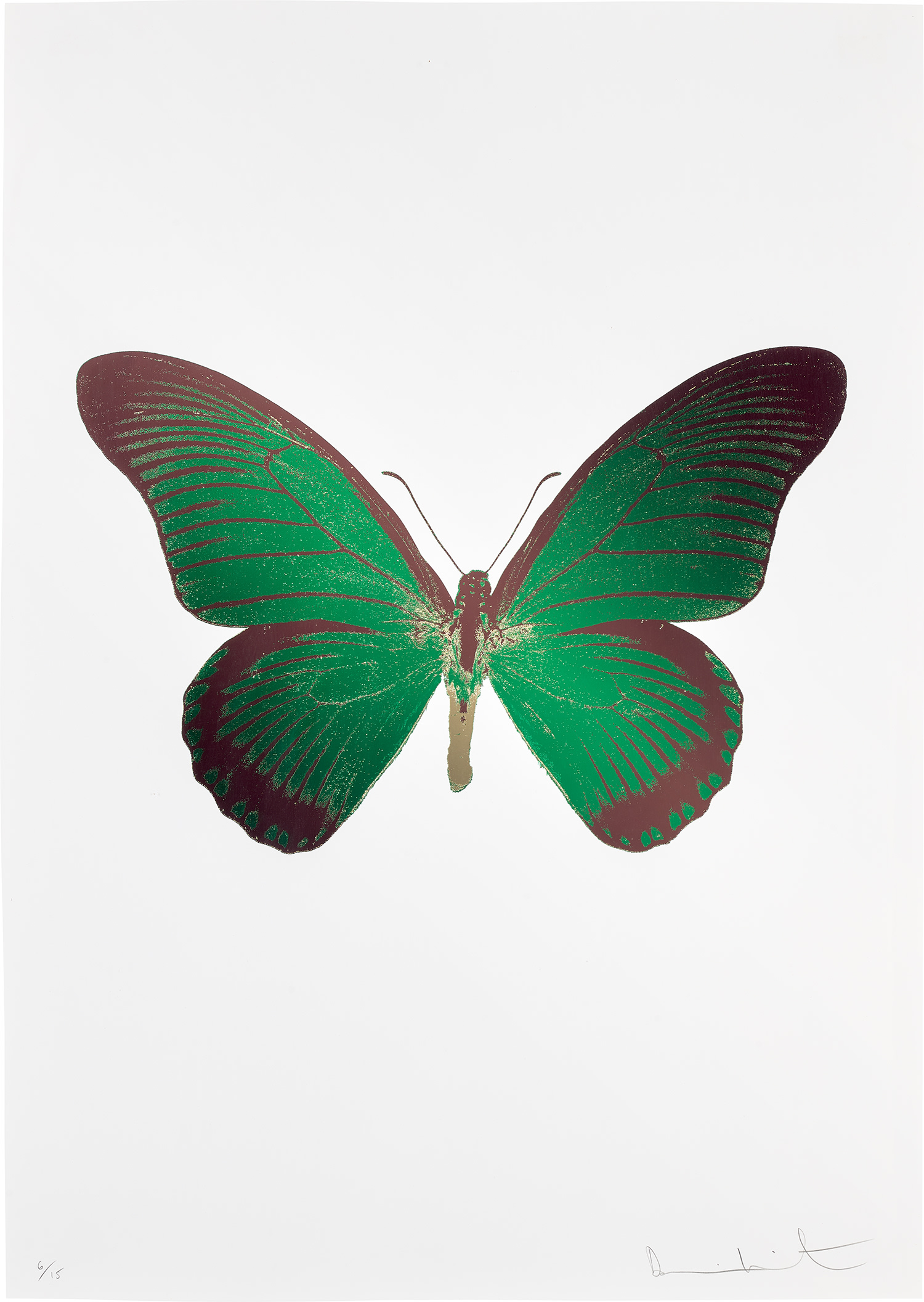 Damien Hirst — The Souls IV - Emerald Green/Burgundy/Cool Gold