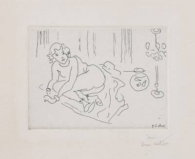 Nu couché. Intérieur à la lampe Vénitienne (Reclining Nude. Interior with Venetian Lamp) (D. 181)