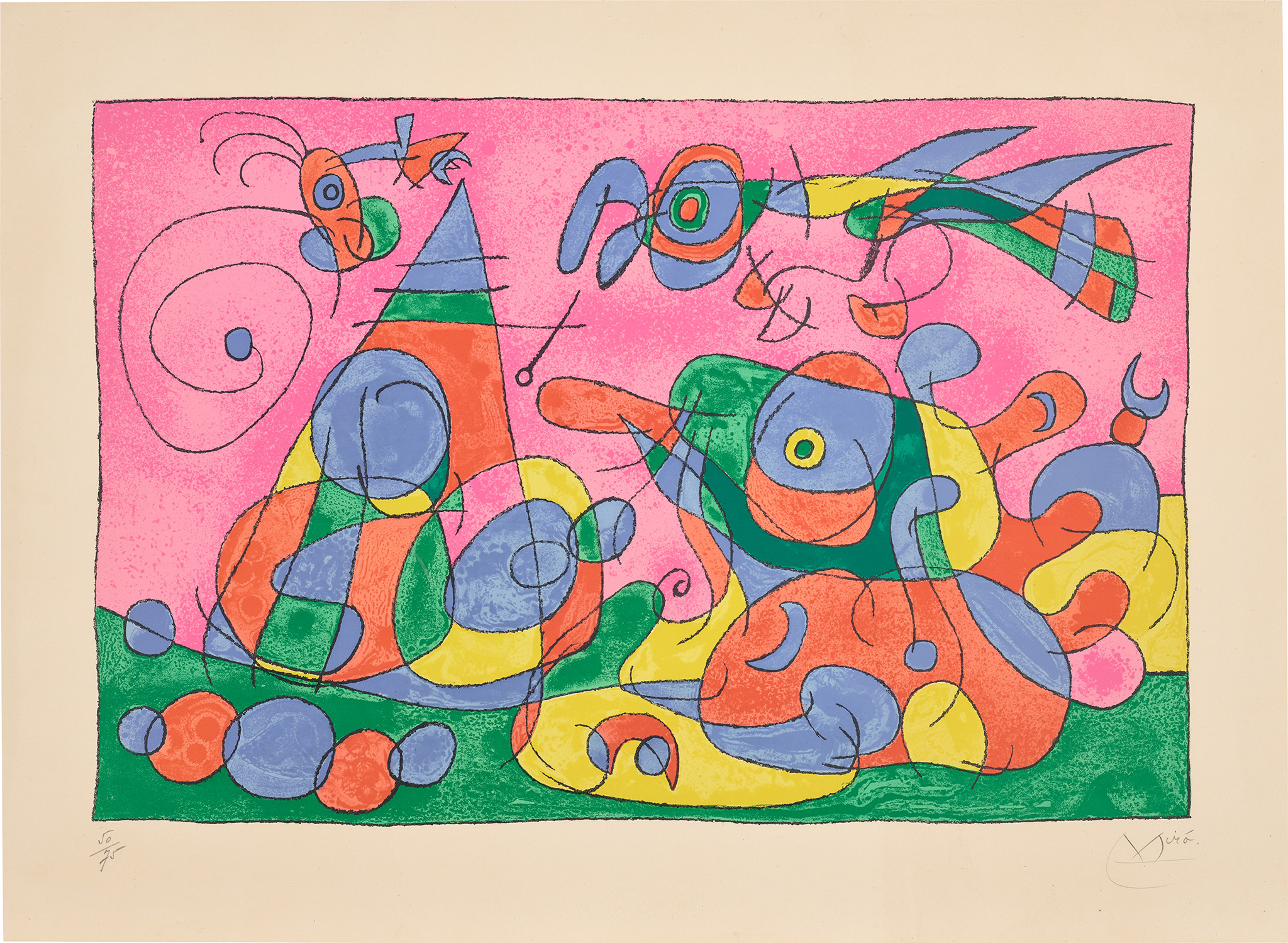 Joan Miró — Ubu Roi (King Ubu): plate IX (M. 486, C. 108)