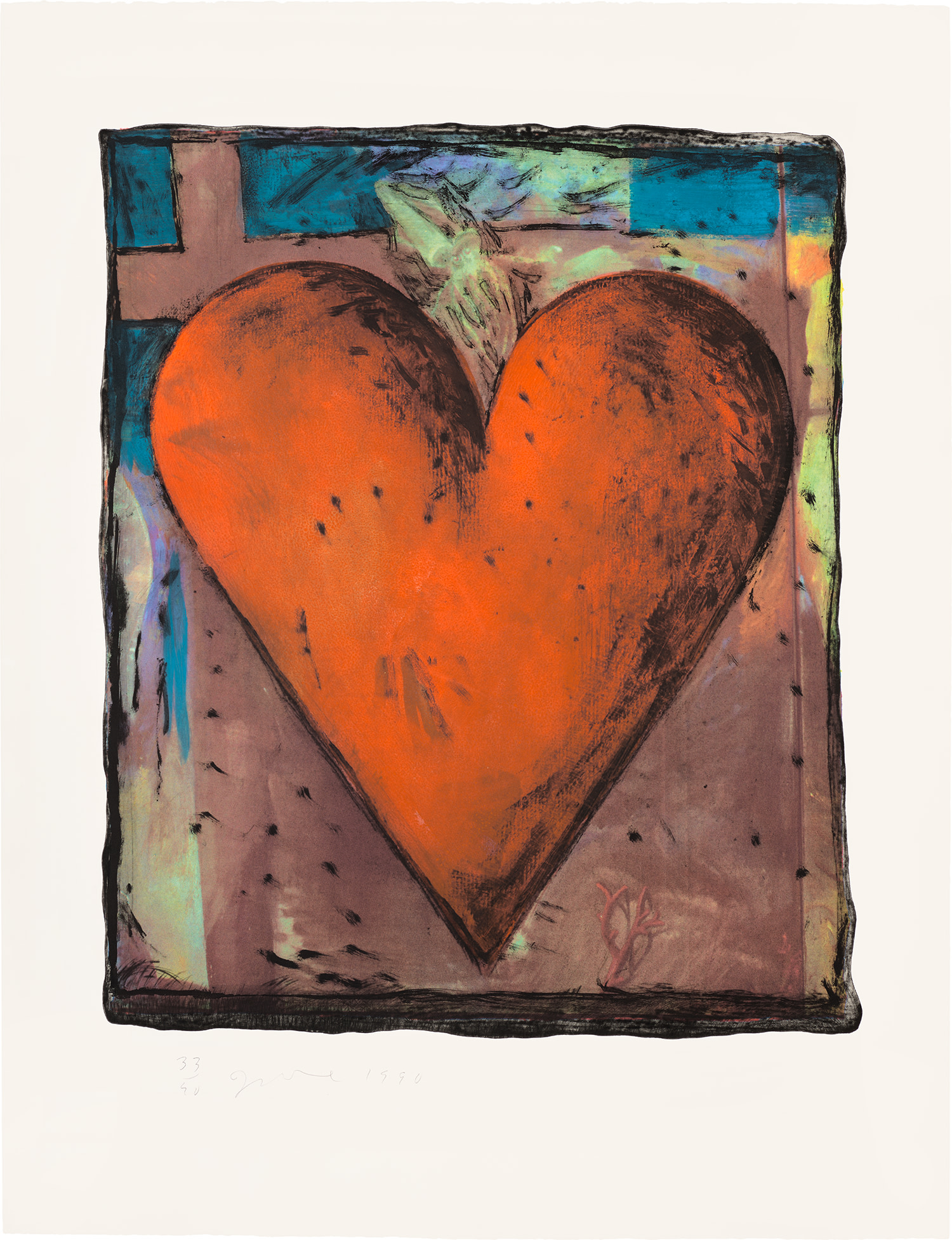 Jim Dine — The Hand-Colored Viennese Hearts VII (C. 34.7)