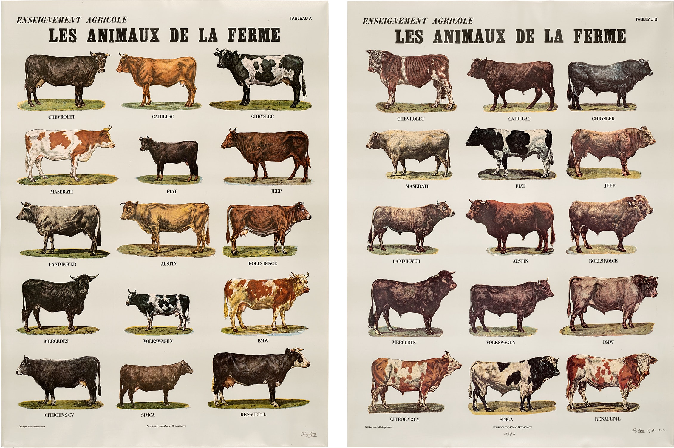 Marcel Broodthaers — Les animaux de la ferme (The Farm Animals)