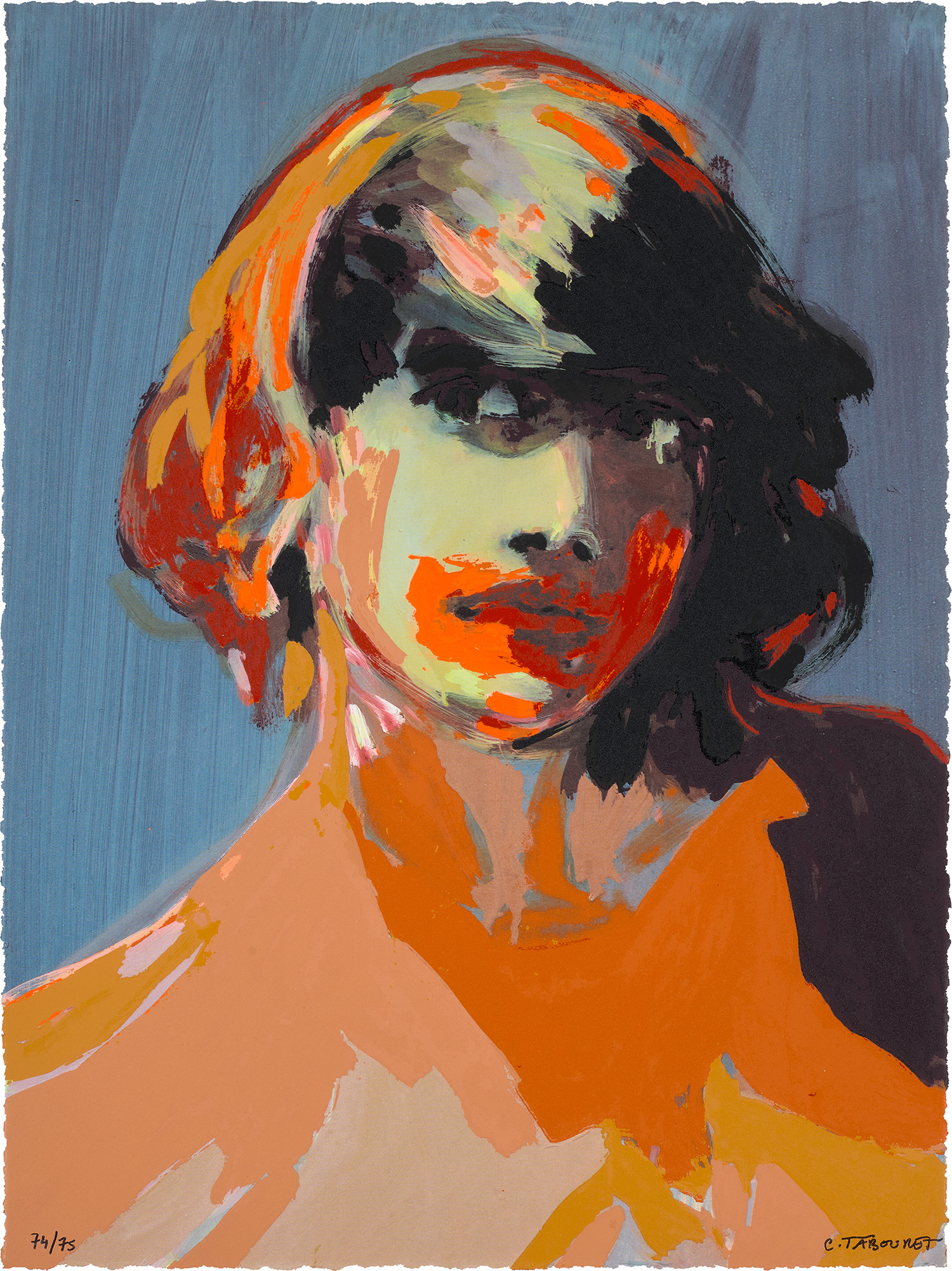 Claire Tabouret — Makeup (Orange & Shadows)