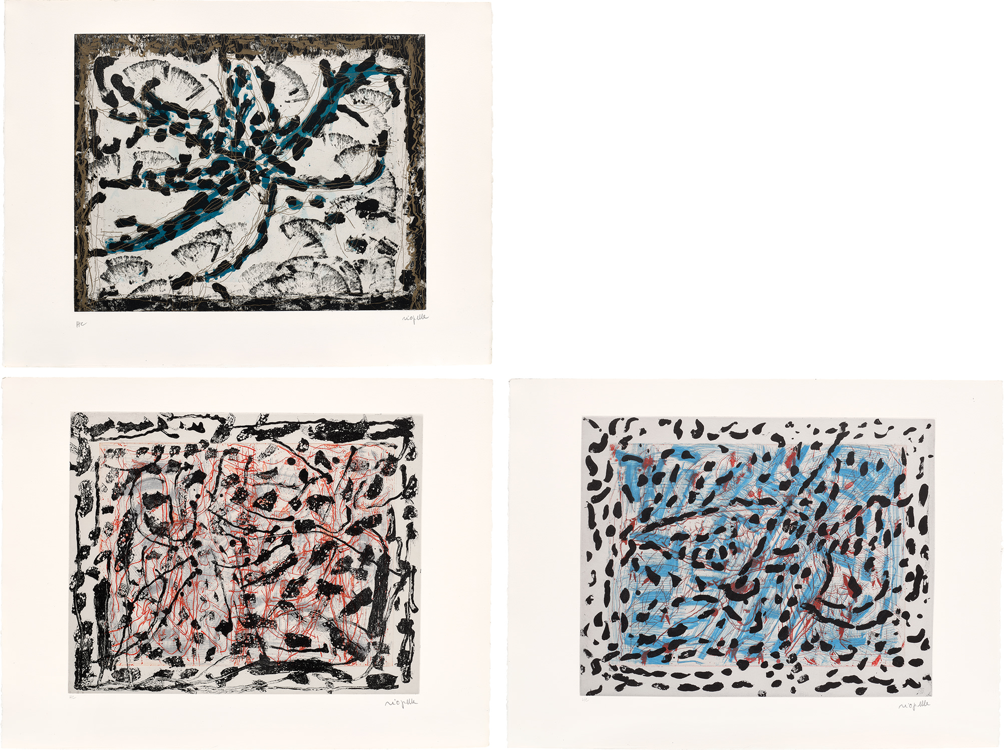 Les mouches à Marier (Marier's Flies): three plates