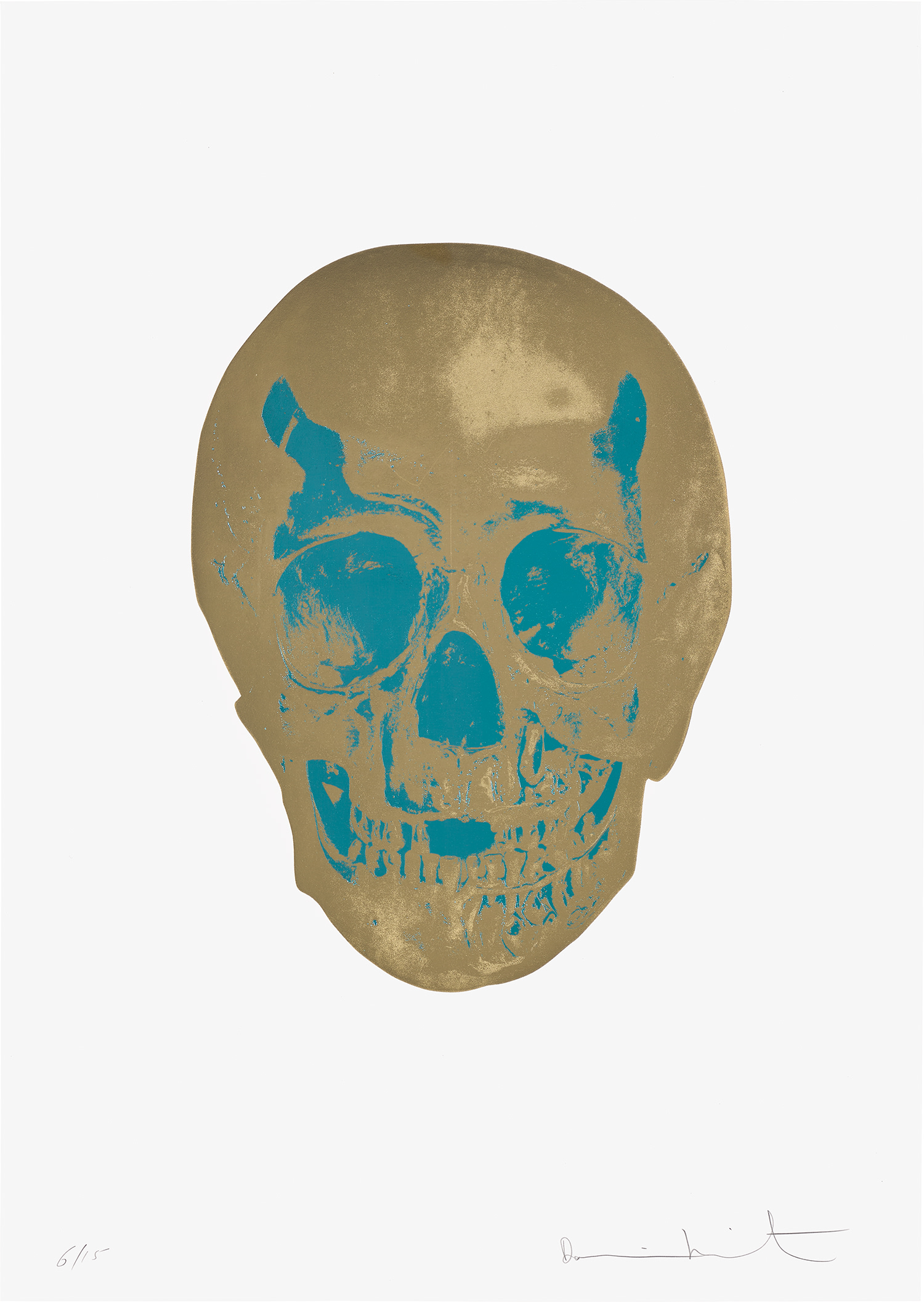 Damien Hirst — The Dead (Gold Gloss/Topaz Skull)