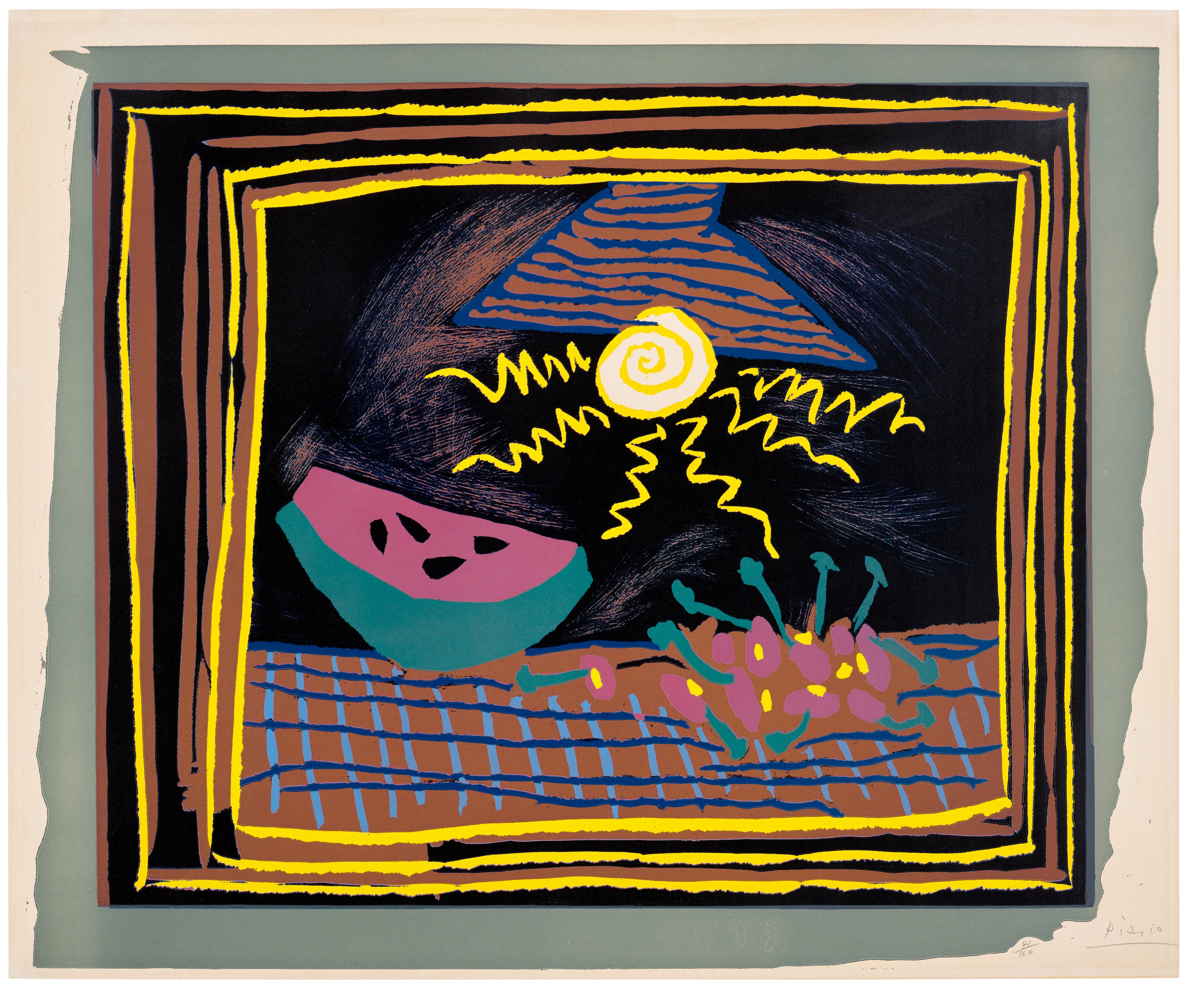 Pablo Picasso — Nature morte à la pastèque (Still Life with Watermelon) (Bl. 1098, Ba. 1301)