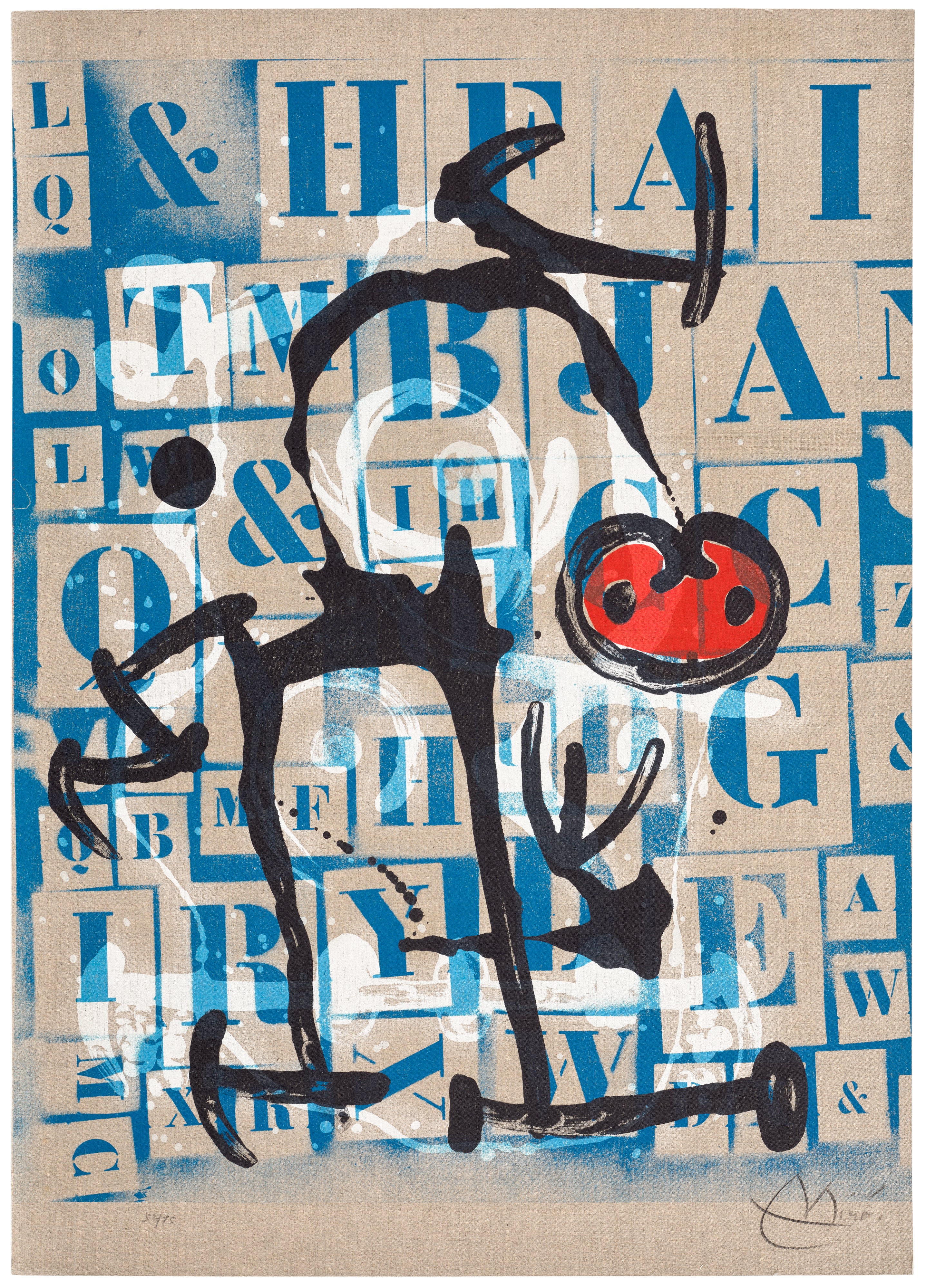 Joan Miró — Le lettré - rouge (The Literate - Red) (M. 616)