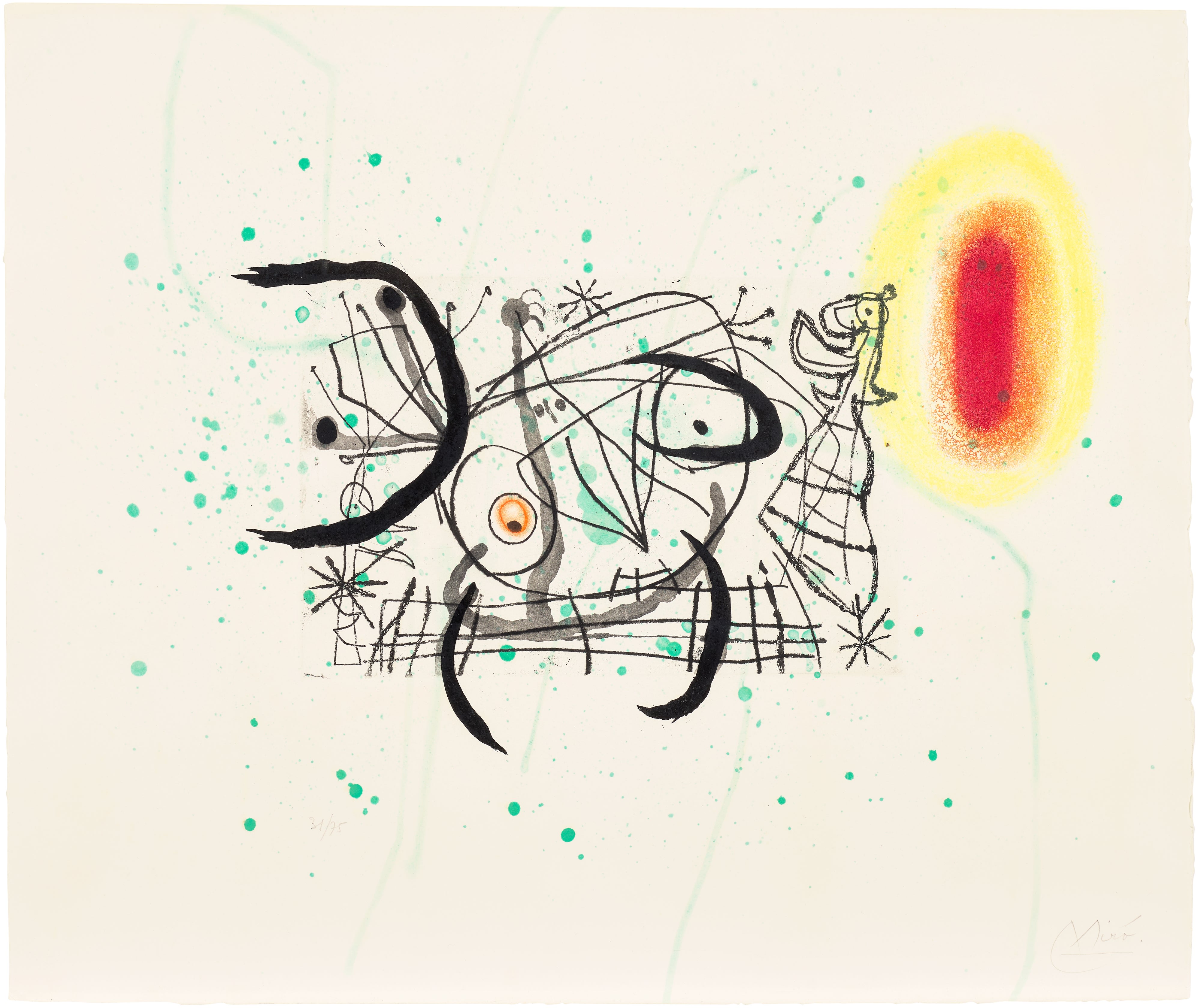 Joan Miró — Fissures (Cracks): plate 11 (D. 475, see C. Bks. 130)