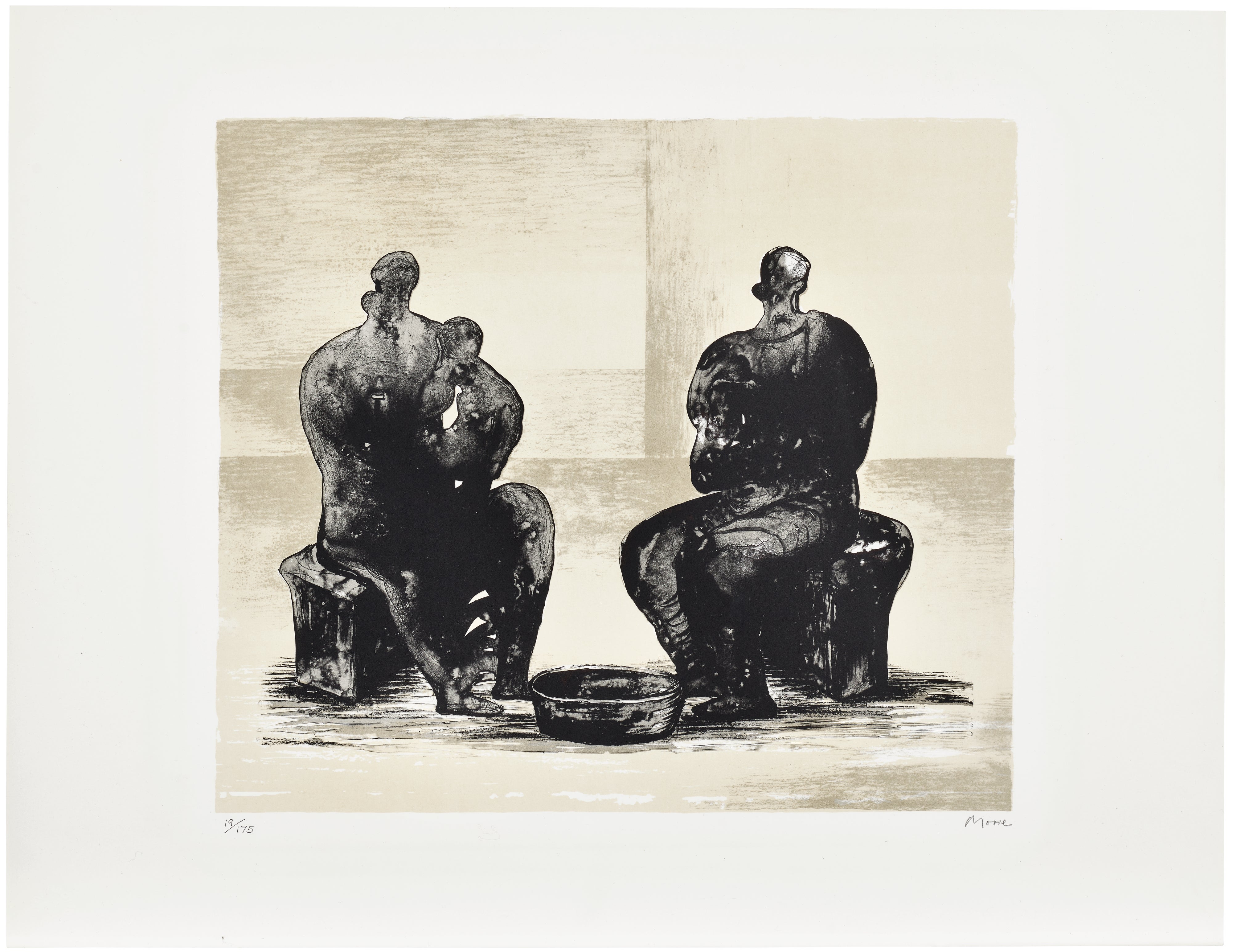 Henry Moore — Two Women Bathing Child II (C. 310)