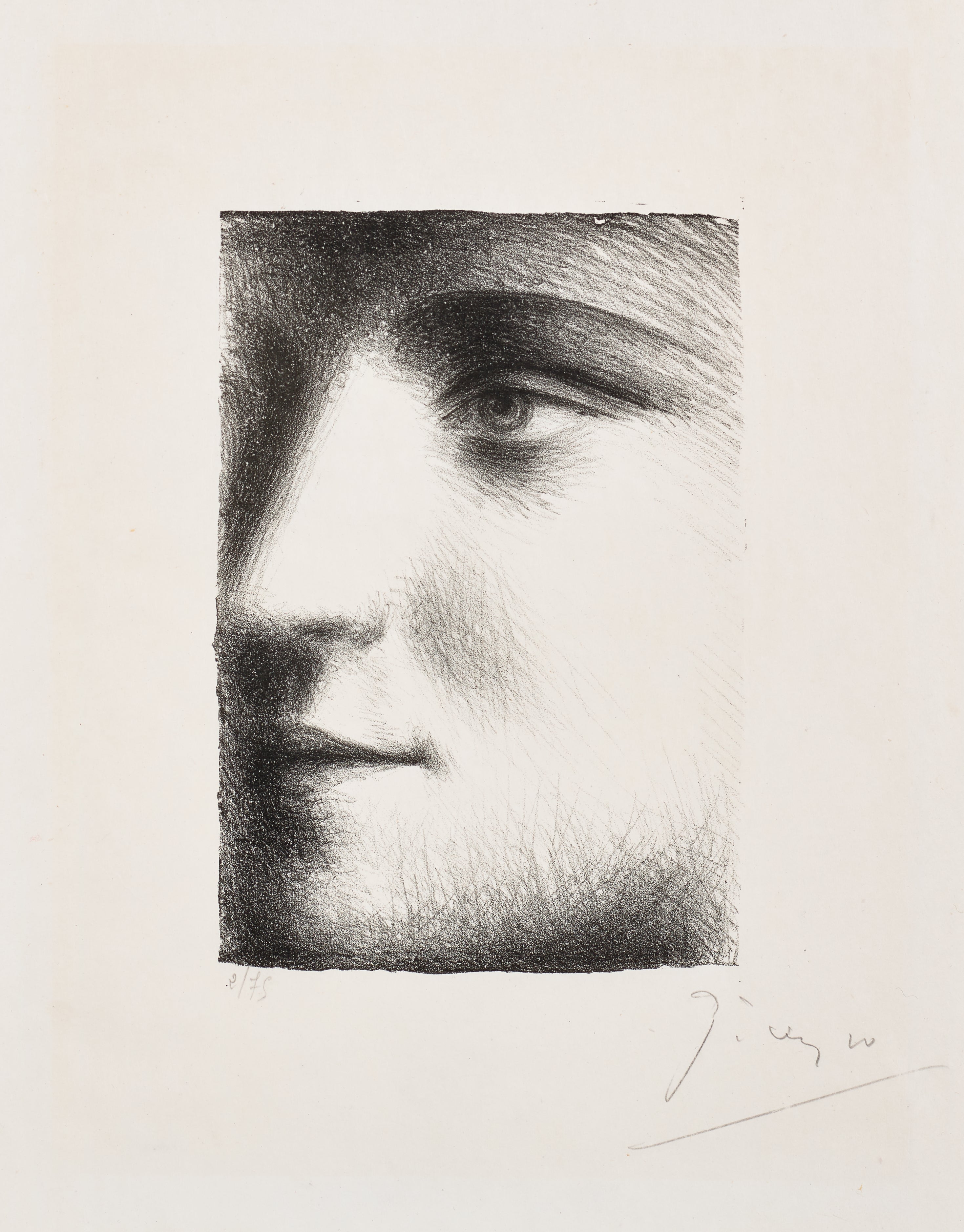 Pablo Picasso — Visage de Marie-Thérèse (Face of Marie-Thérèse) (Bl. 95, Ba. 243, M. XXIII, see C. Bks. 16)