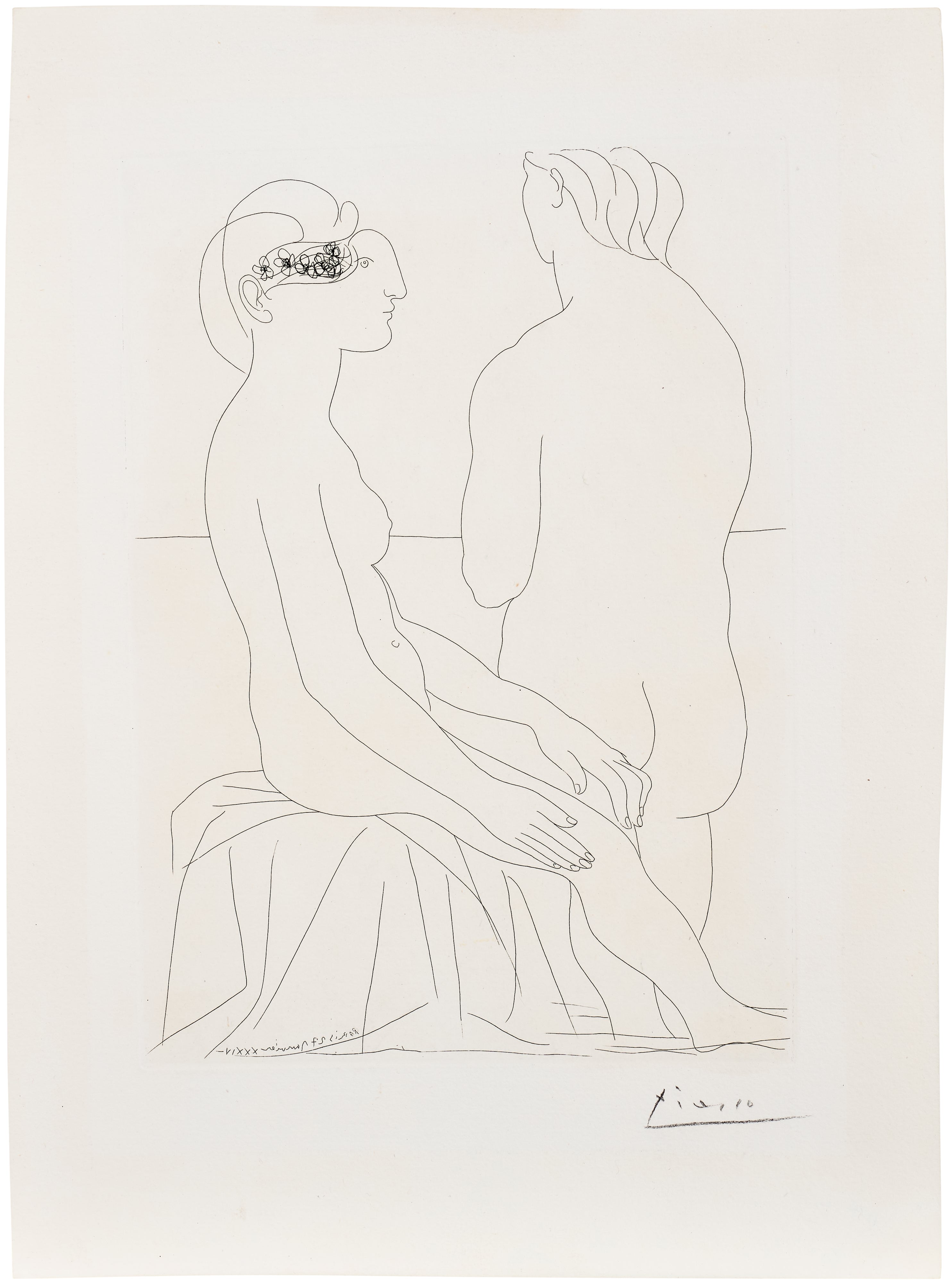 Pablo Picasso — Femmes au bain (Bathing Women), plate 78 from La Suite Vollard (Bl. 206, Ba. 404)