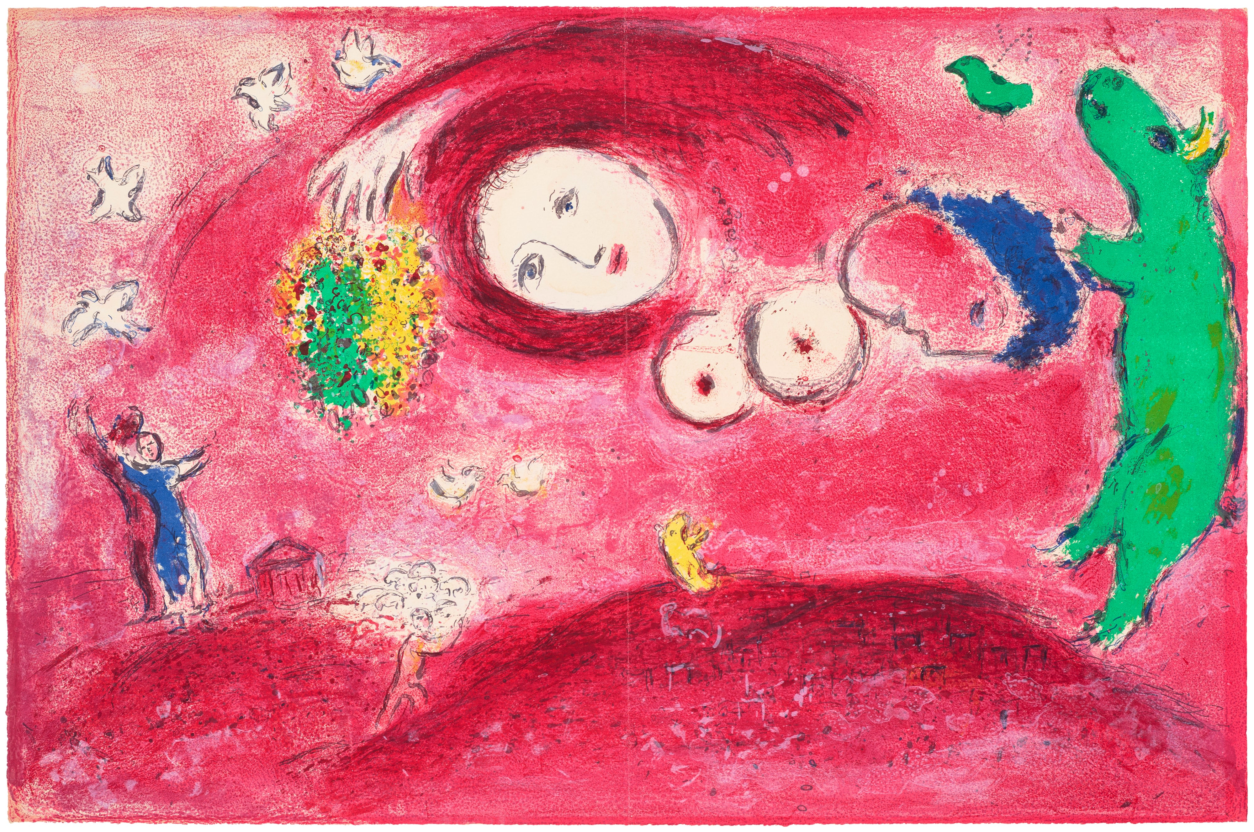Marc Chagall — Printemps au pré (Springtime in the Meadow), from Daphnis et Chloé (M. 314, see C. Bks. 46)