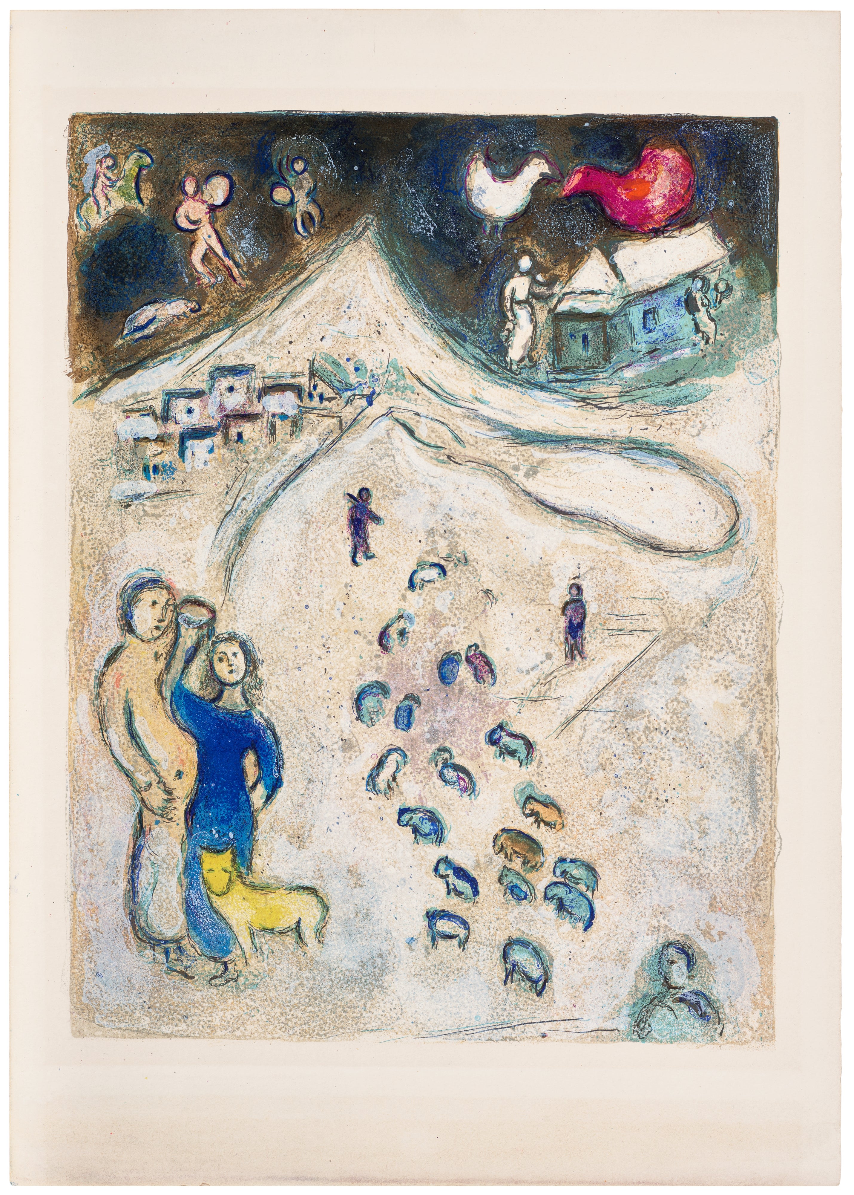 Marc Chagall — L'hiver (Winter), from Daphnis et Chloé (M. 333, see C. 46)