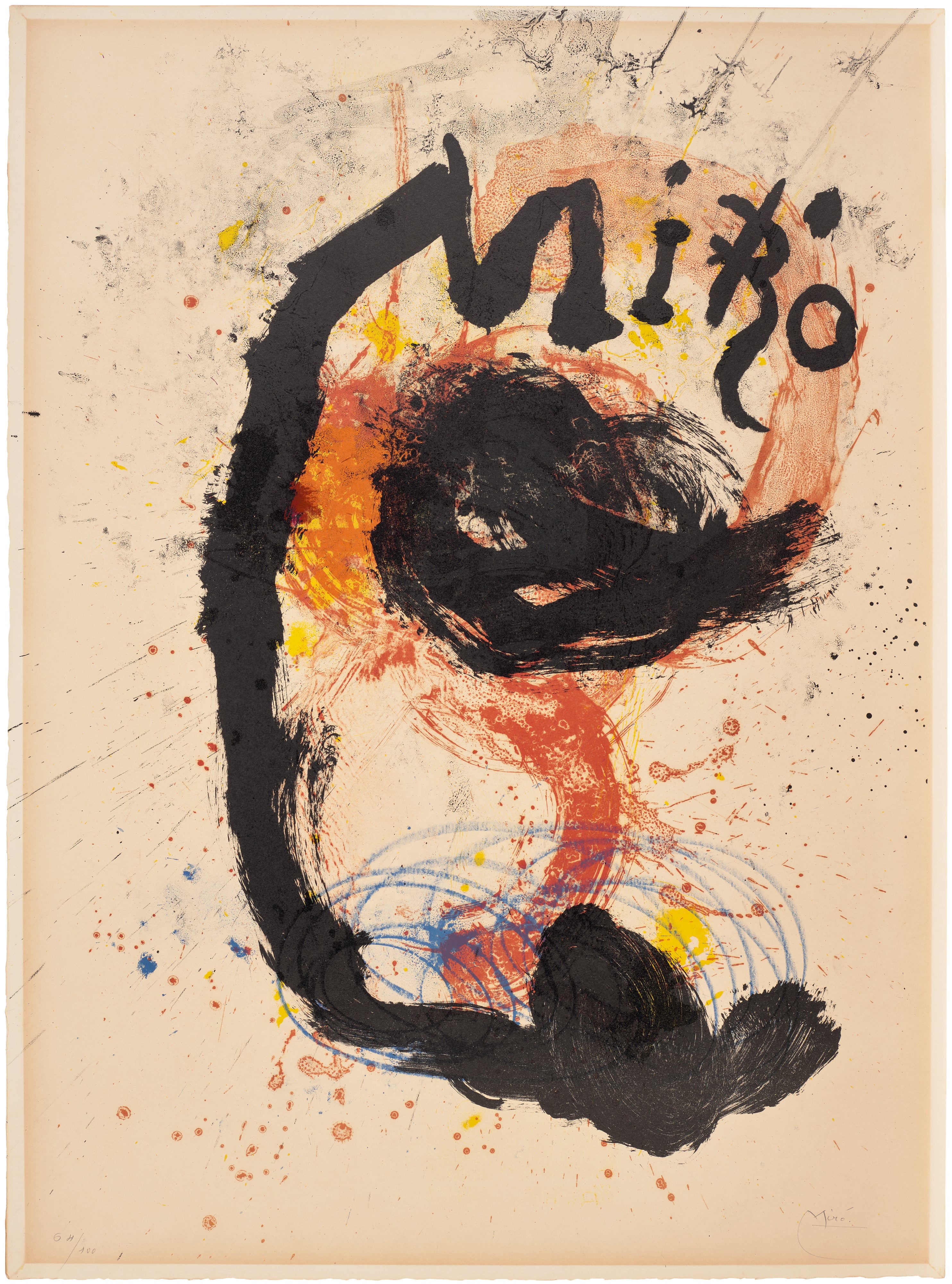 Joan Miró — Poster for the exhibition 'Joan Miró's Prints and Ceramics', Musée de l'Athenée, Geneva (M. 332)