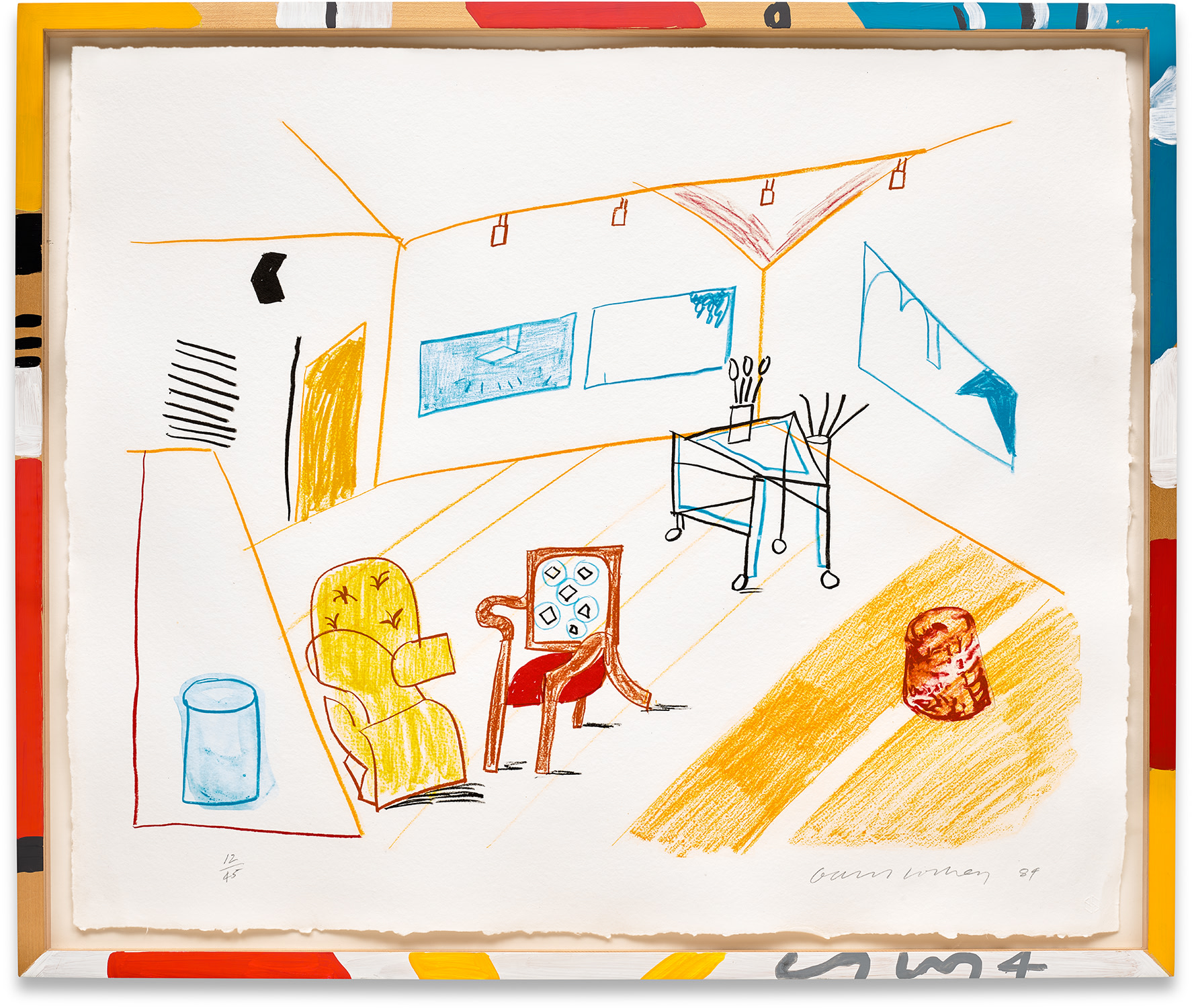 David Hockney — Conversation in the Studio, from Moving Focus (T.G. 271, M.C.A.T. 260)