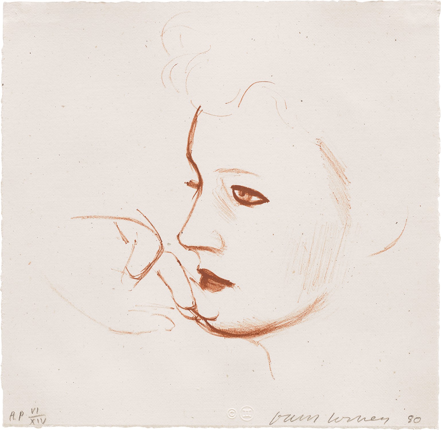 David Hockney — Celia Looks (Gemini G.E.L. 1650, M.C.A.T. 247)