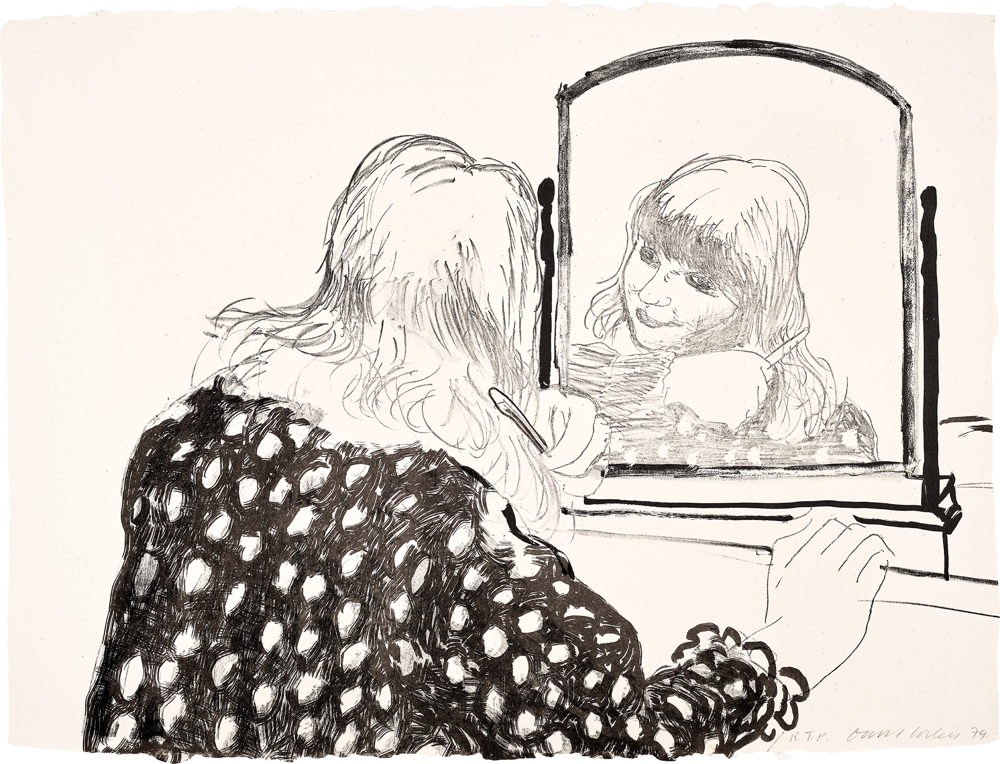 David Hockney — Ann Combing Her Hair (Gemini G.E.L. 830, M.C.A.T. 215)