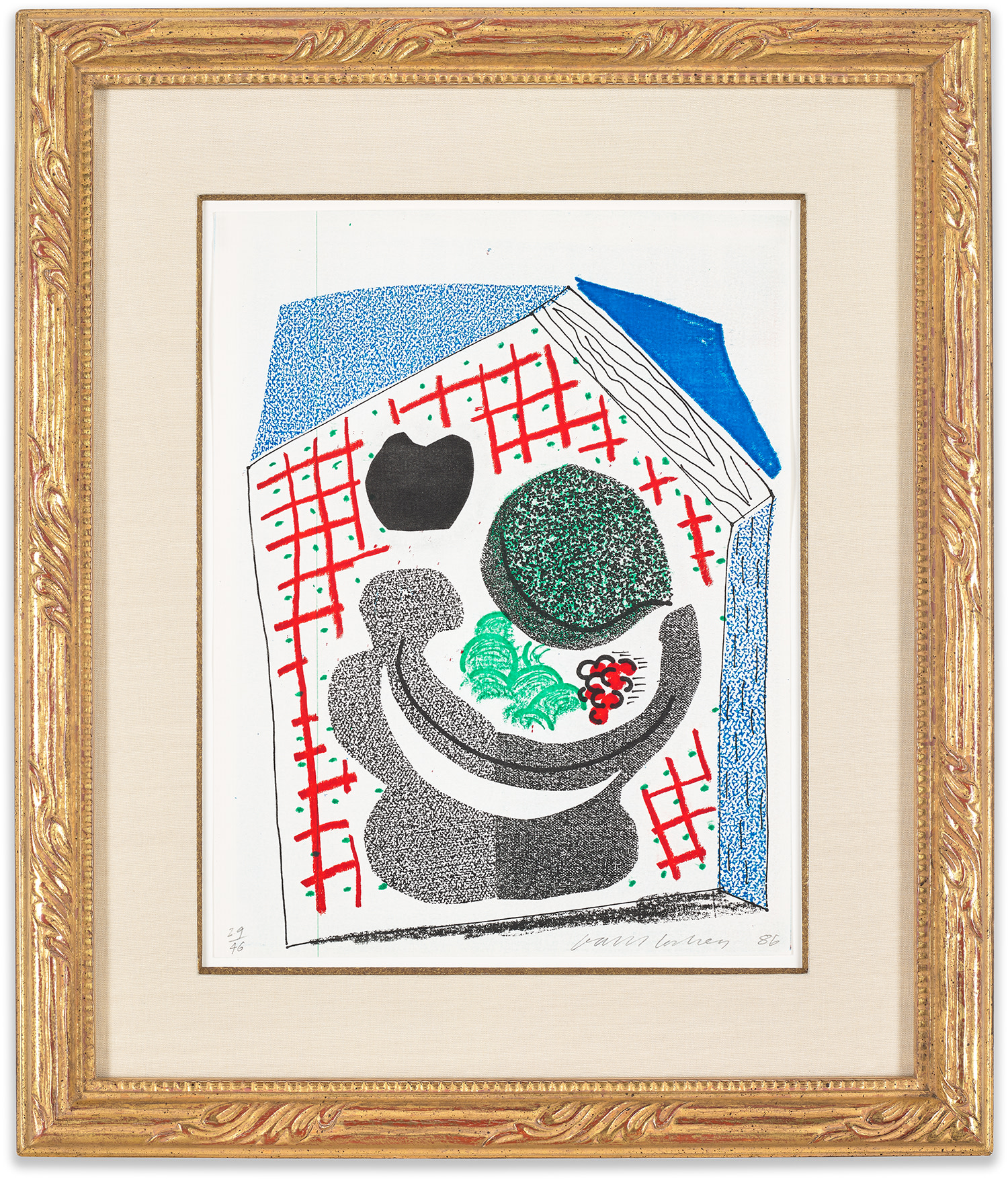 David Hockney — Bowl of Fruit, April 1986 (M.C.A.T. 299)