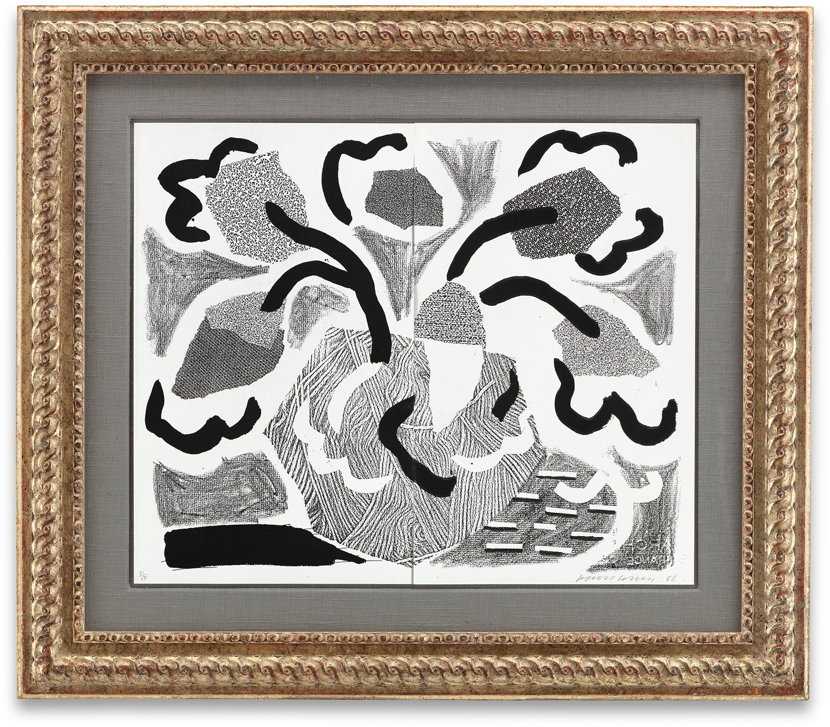 David Hockney — Grey Blooms, May 1986 (M.C.A.T. 305)