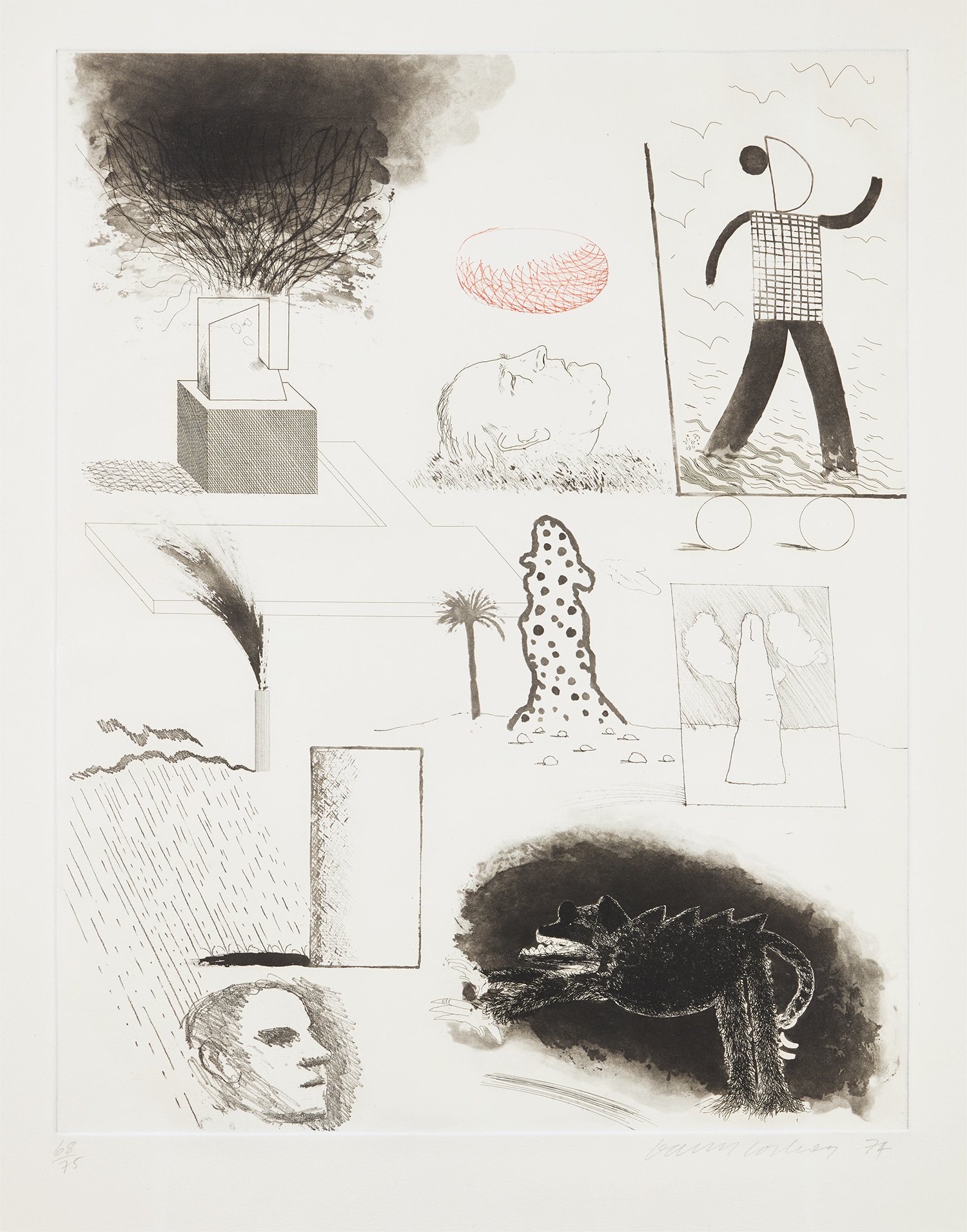 David Hockney — Showing Maurice the Sugar Lift (S.A.C. 170, M.C.A.T. 155)